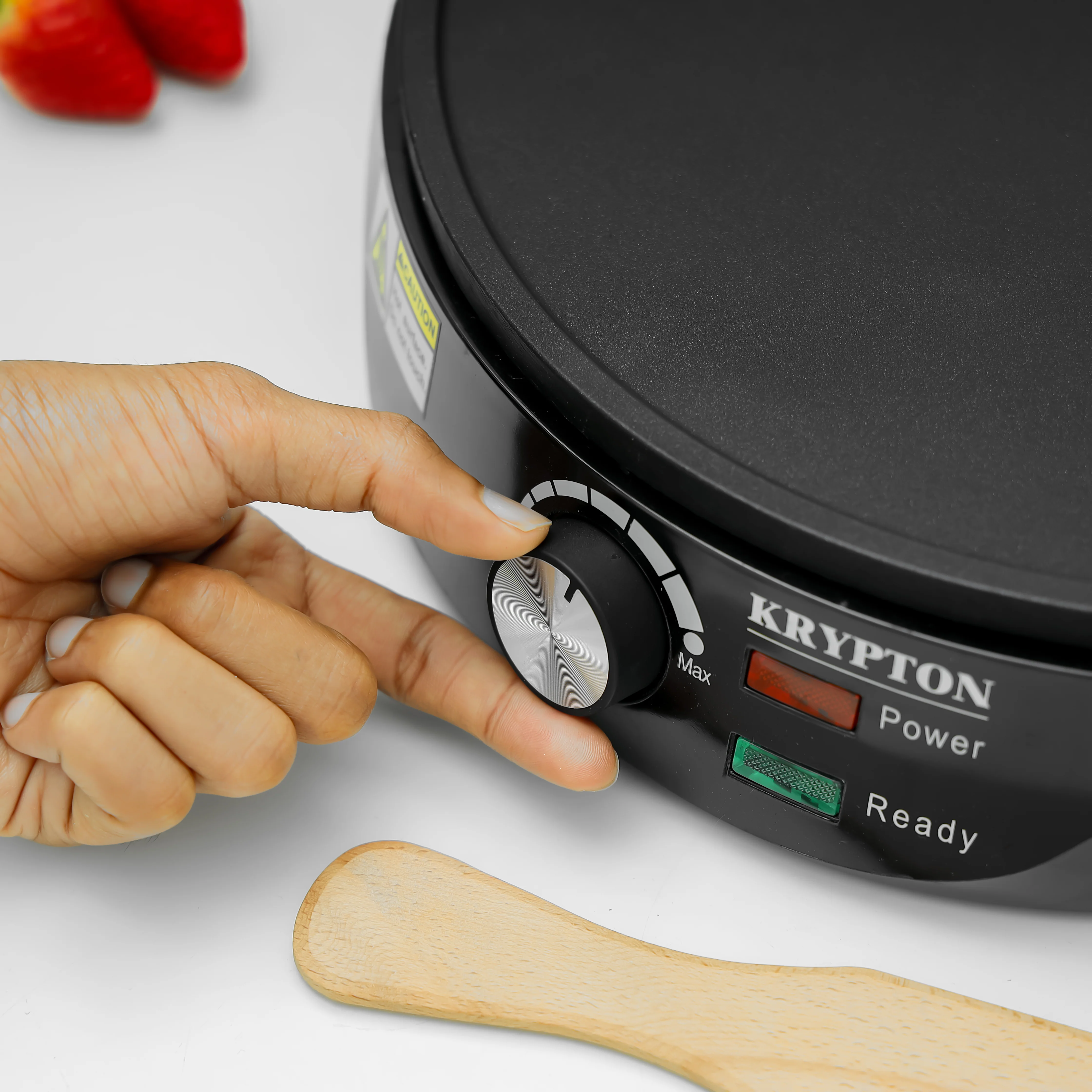 Krypton KNCM6387 Crepe Maker| 1000W power, non-stick surface & variable temperature control| indicator lights for easy cooking, perfect for crepes and pancakes| - Image 4