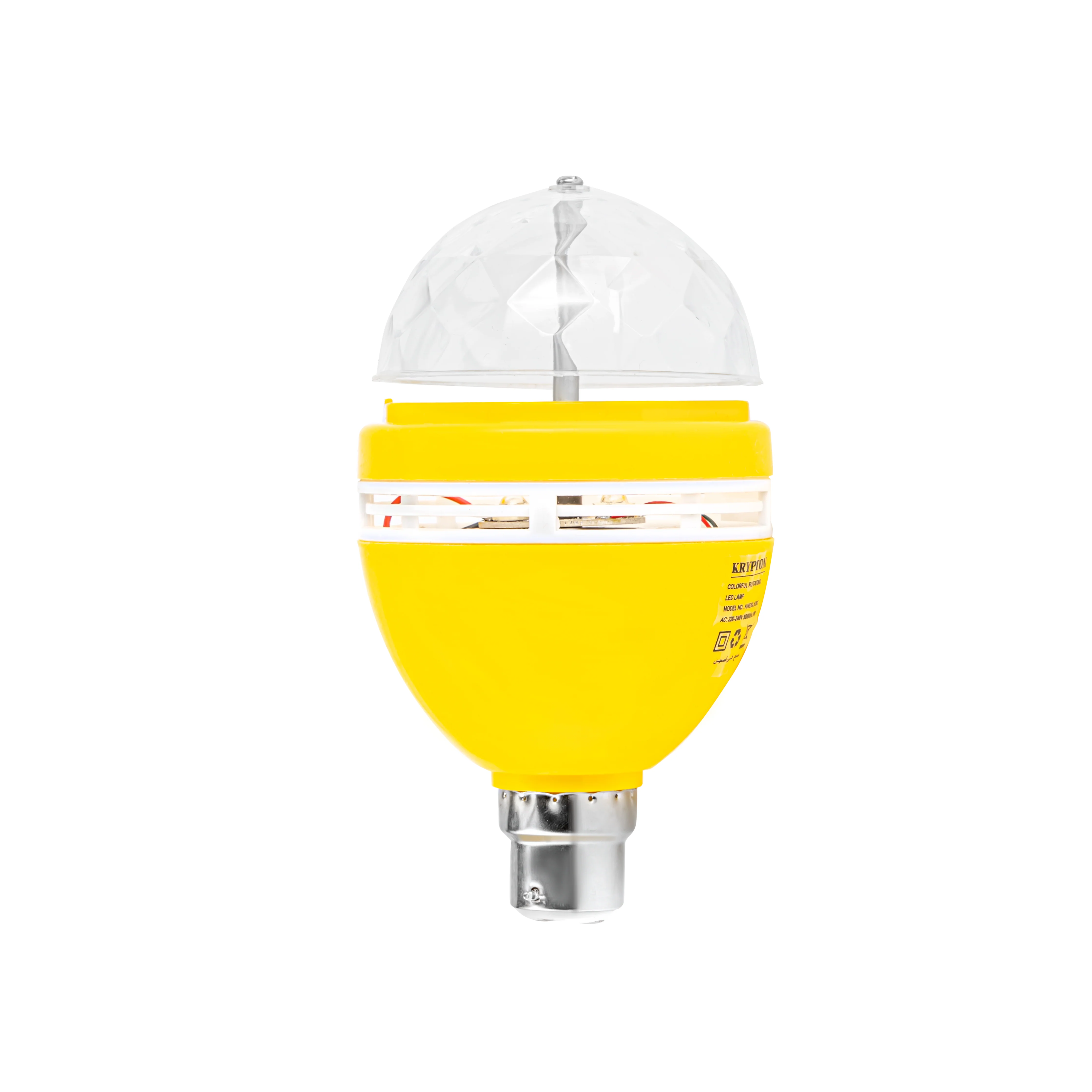 Krypton KNESL5362 Colorful Rotating Lamp with 3W | RGB LED delivers multi-color lighting effects & 20,000-hour lifespan| energy-saving performance, ideal for décor|