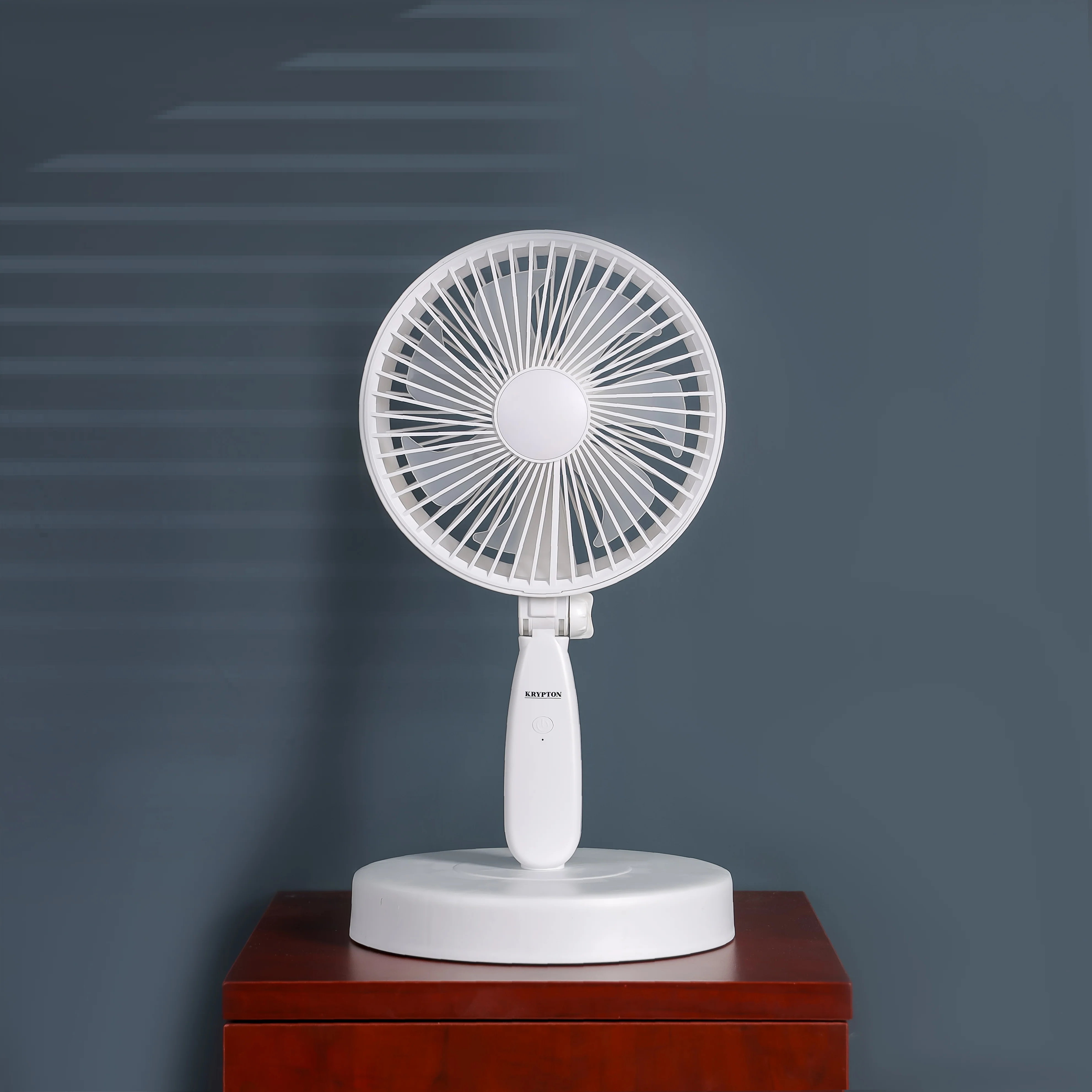 Krypton KNF6266 Rechargeable Fan| portable design, 3 speed settings & adjustable height| LED light, USB power, & quiet operation for efficient cooling anywhere| - Image 2