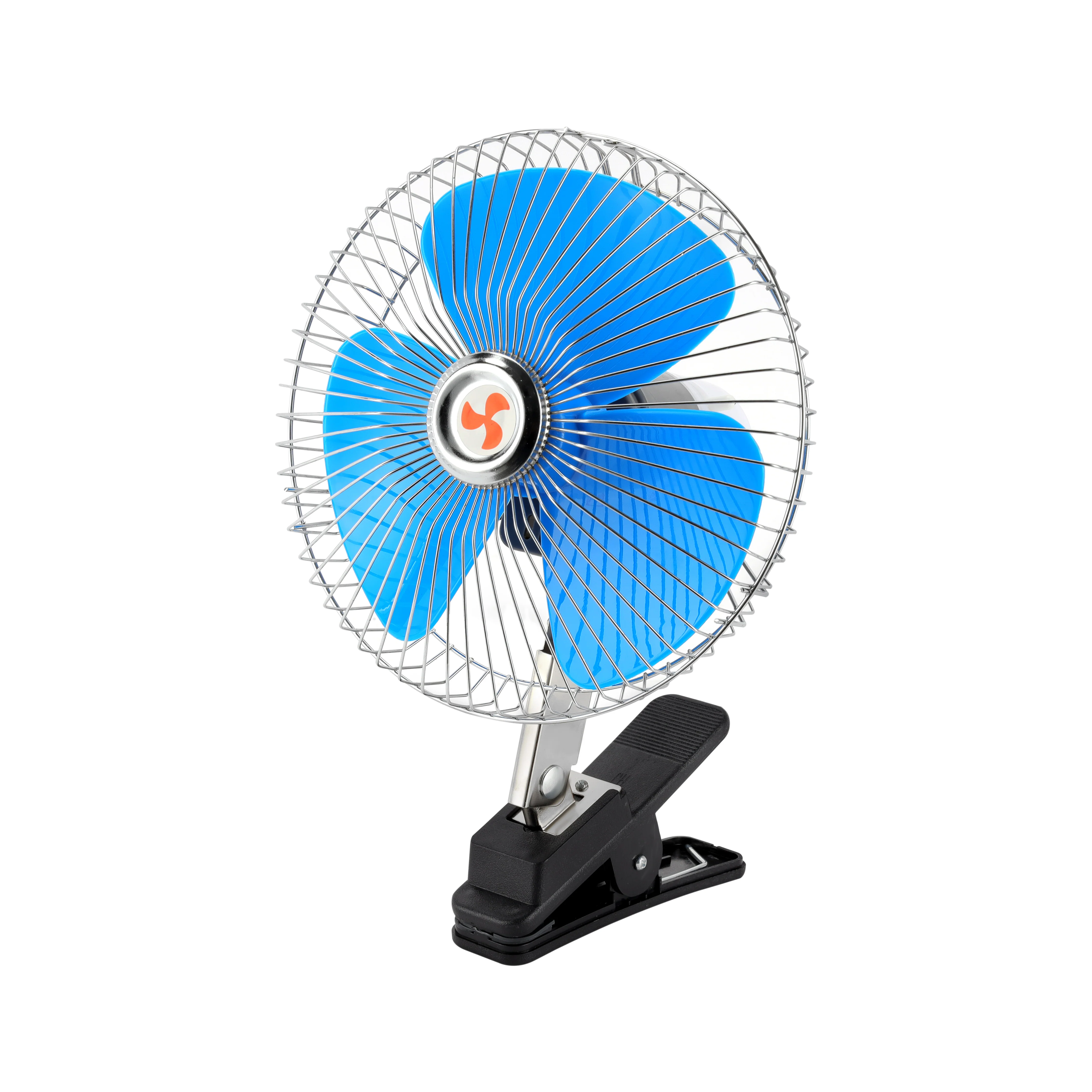 Krypton KNF6573 8 inch oscillating DC fan| clip design, 24V input & high power copper motor| 3 blade strong airflow & durable build for trucks & compact spaces|