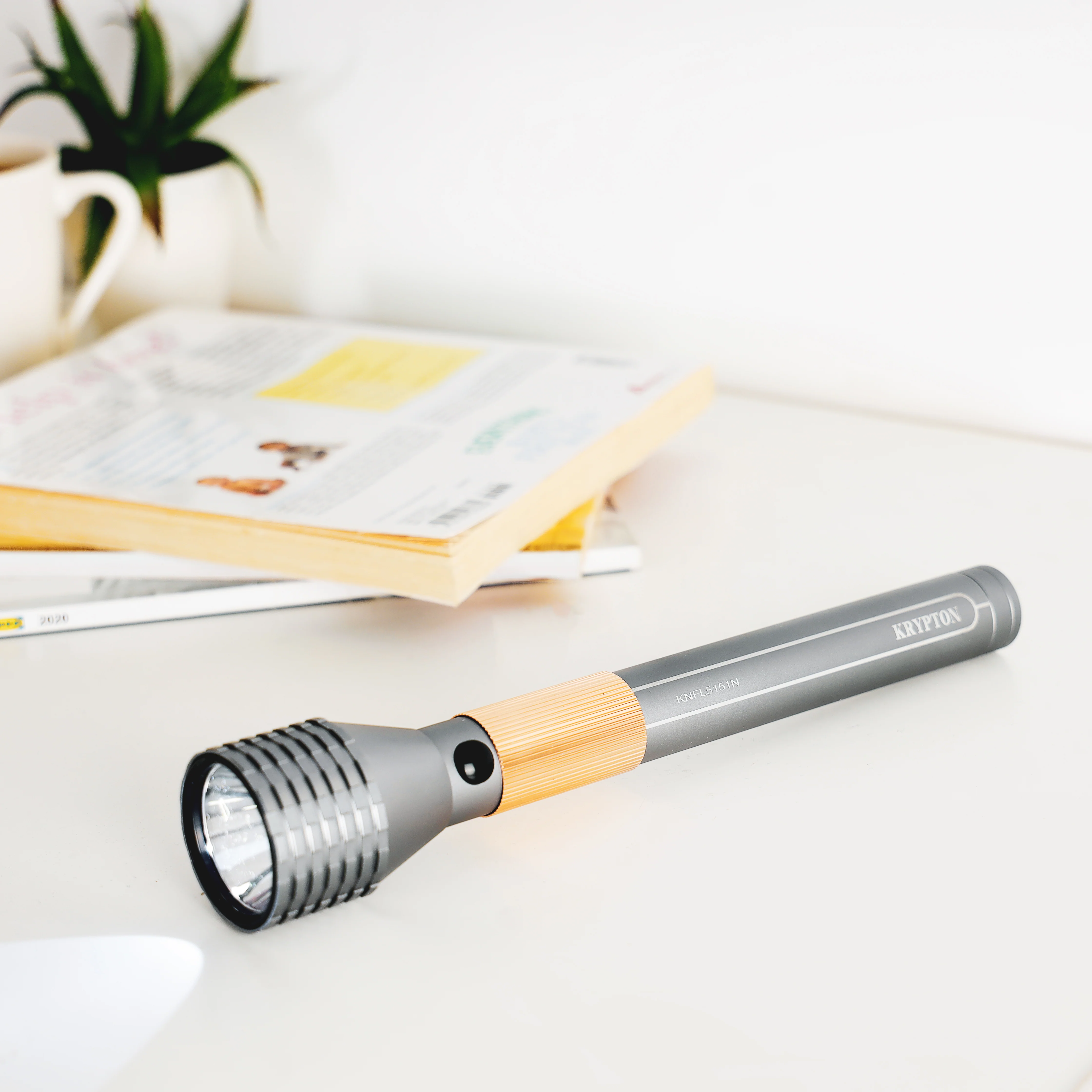 Krypton KNFL5151 Rechargeable LED Flashlight| Long Range CREE LED delivers powerful illumination| 4000mAh lithium battery, aluminum body, & reliable performance| - Image 4