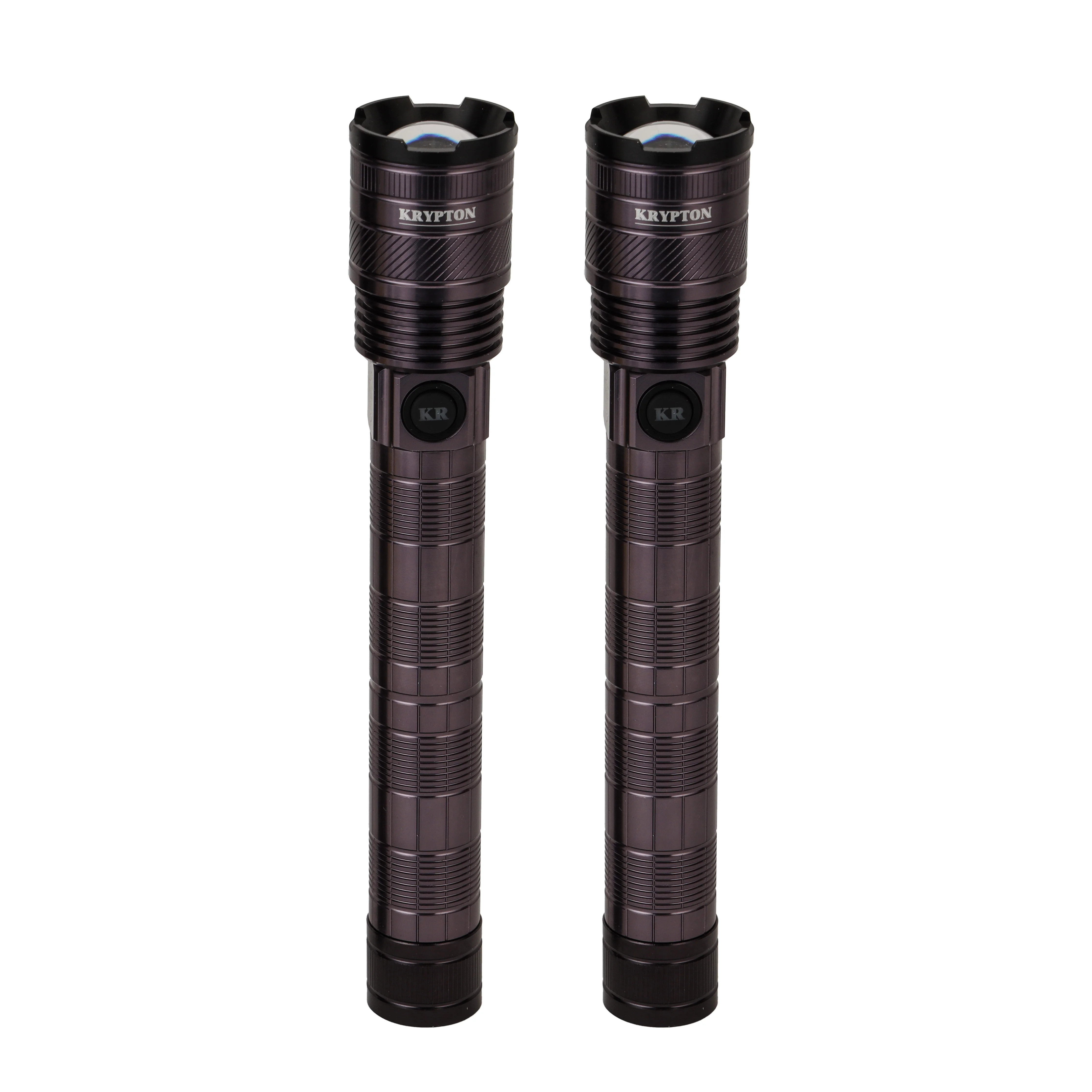 Krypton KNFL5160Z Zoomable LED Flashlight| 20W laser LED & 2000 lumens brightness| 6000mAh battery, Type-C charging, multiple light modes & up to 12 hours runtime|