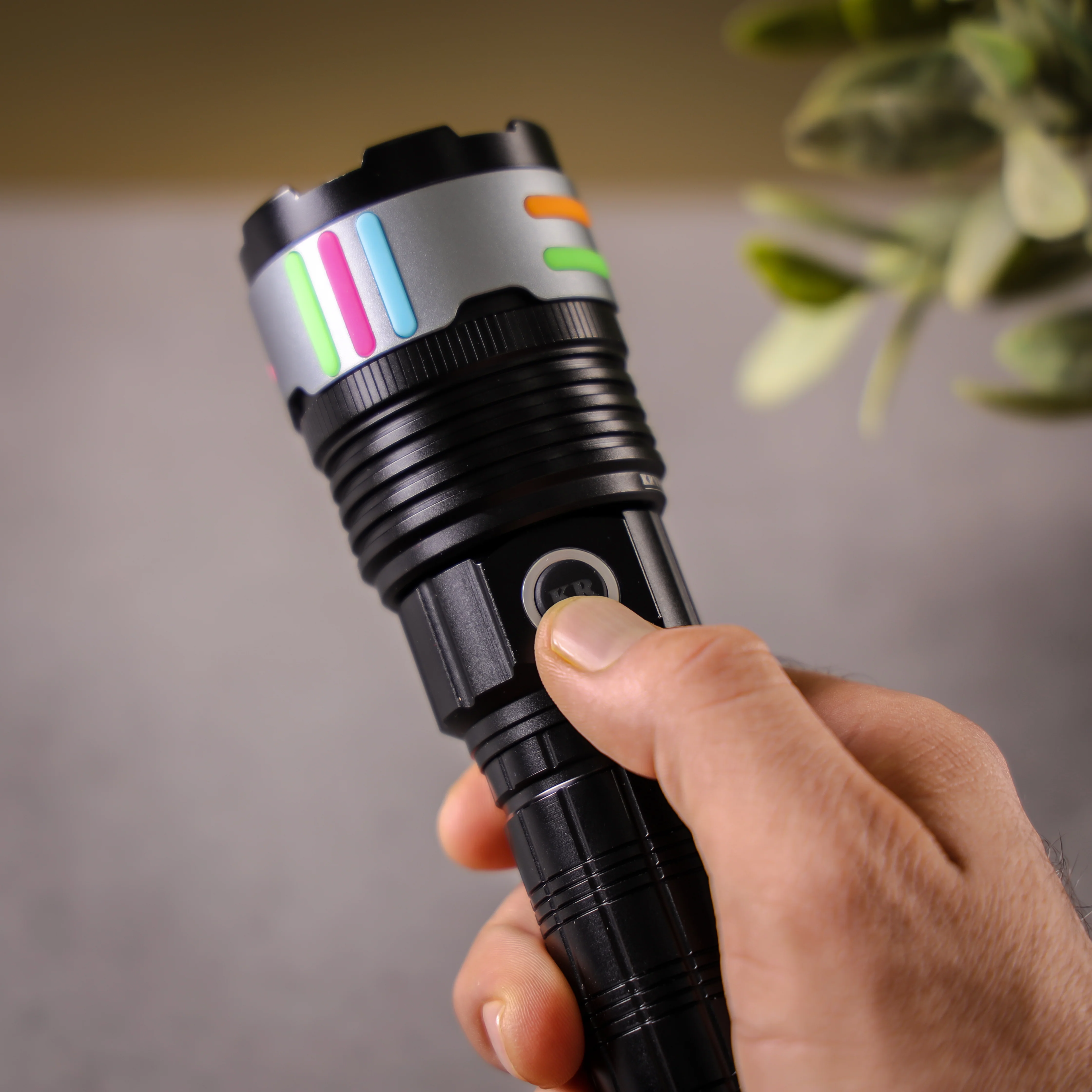 Krypton KNFL5458 Zoomable LED Flashlight | delivers powerful 3000 lumens brightness with adjustable focus| rechargeable Type-C charging, durable build, for outdoor use| - Image 5