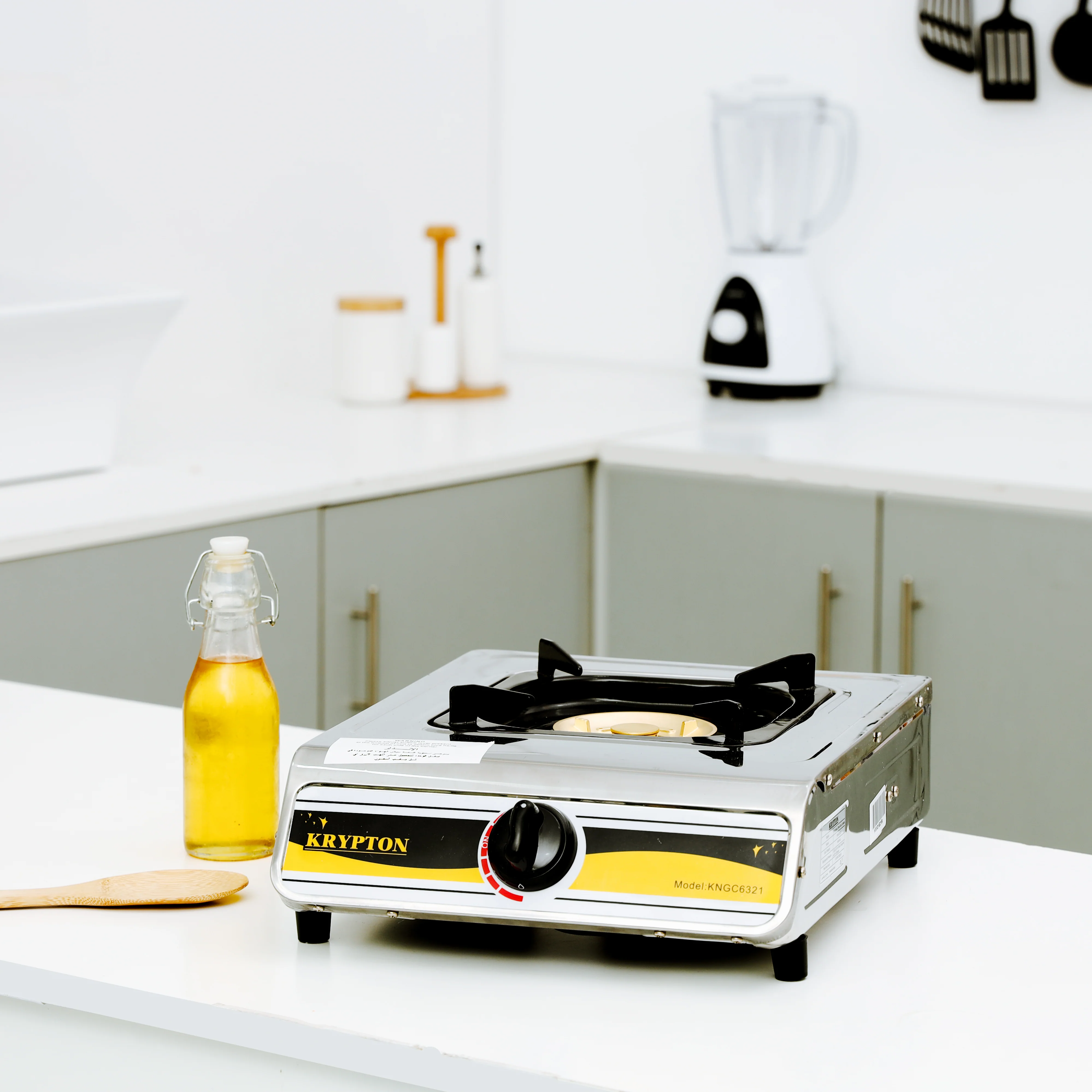 Krypton KNGC6321 stainless steel gas cooker | auto ignition, large twin tube burner & 4.5kW heat output| durable body and fast performance for everyday cooking| - Image 2