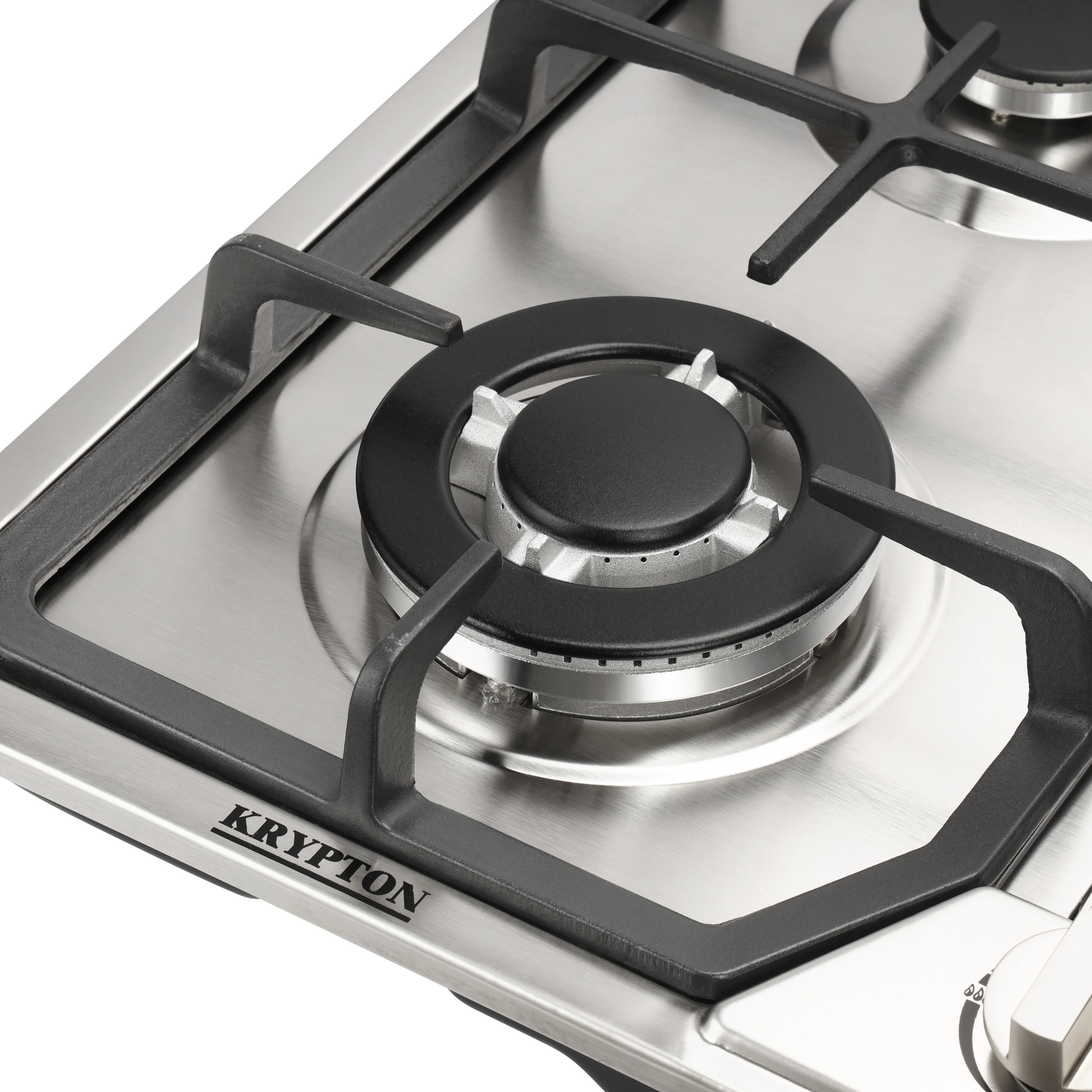 Krypton KNGC6443 Built-In Stainless Steel Gas Hob| 4 burners, auto ignition & heavy cast iron pan support| efficient LPG use & durable design for modern kitchen| - Image 4