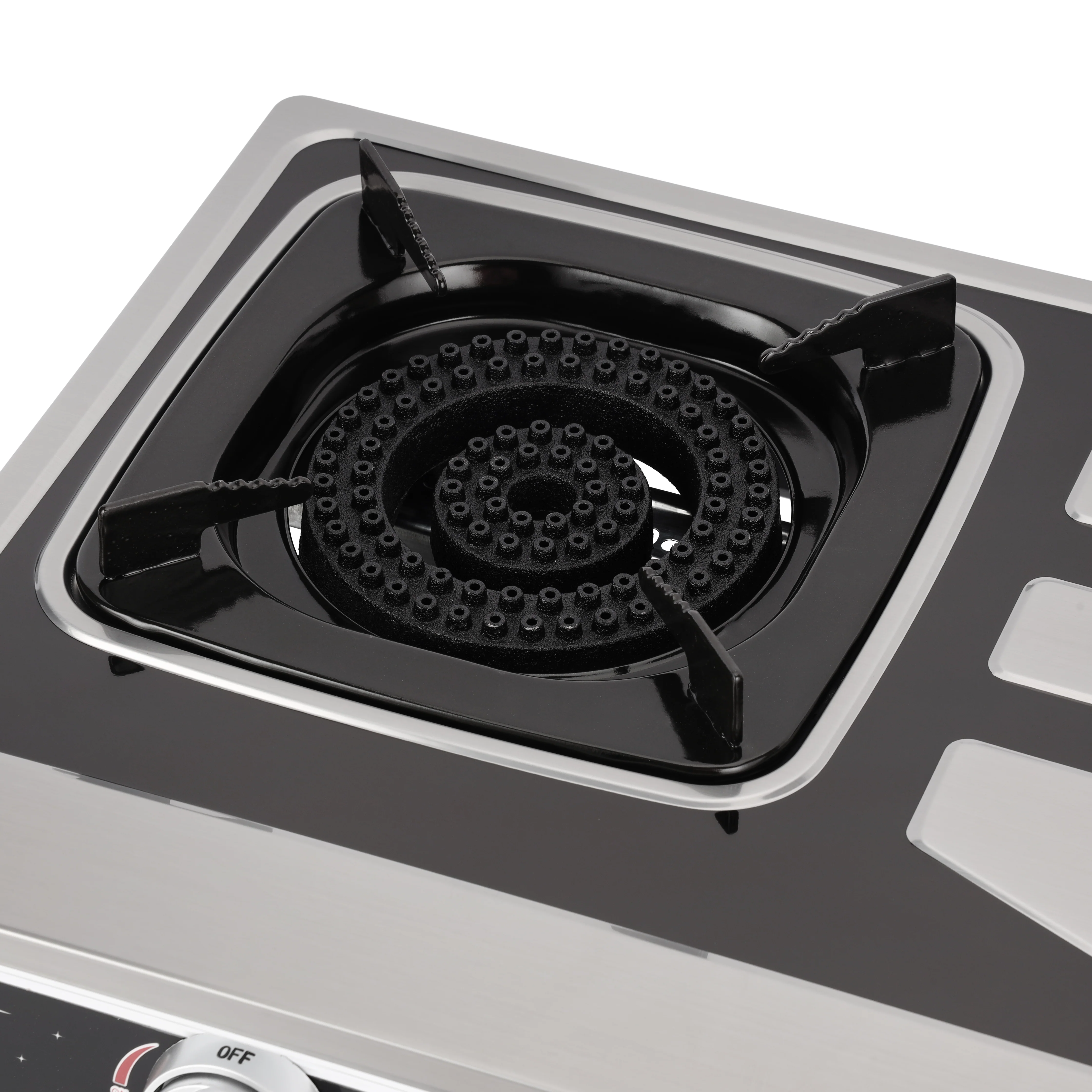 Krypton KNGC6631 Stainless Steel Gas Cooker | double burners, auto piezo ignition, efficient gas flow, low gas consumption & durable design for safe everyday cooking use| - Image 5