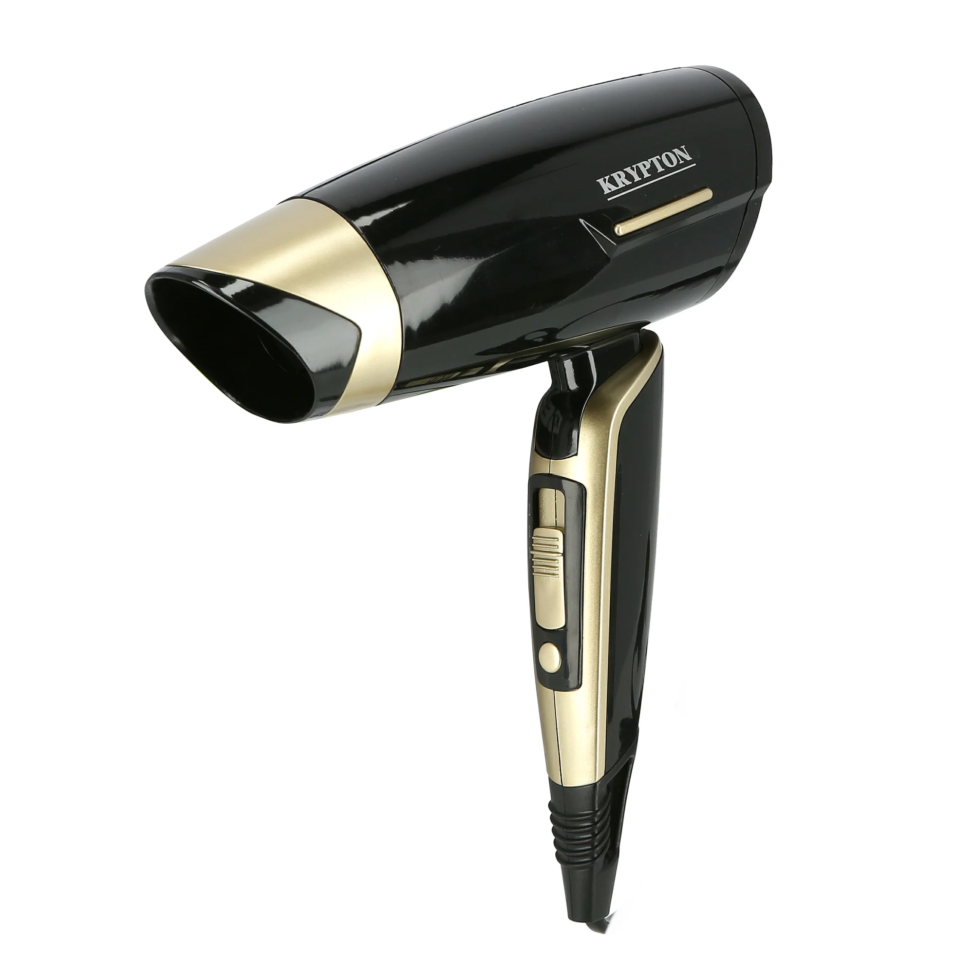 Krypton KNH6056 Travel Hair Dryer with Foldable Handle | 2 Heat Settings, Safety Cut-Off Protection, Compact 1200W Design for Convenient, Fast & Easy Hair Drying Anywhere