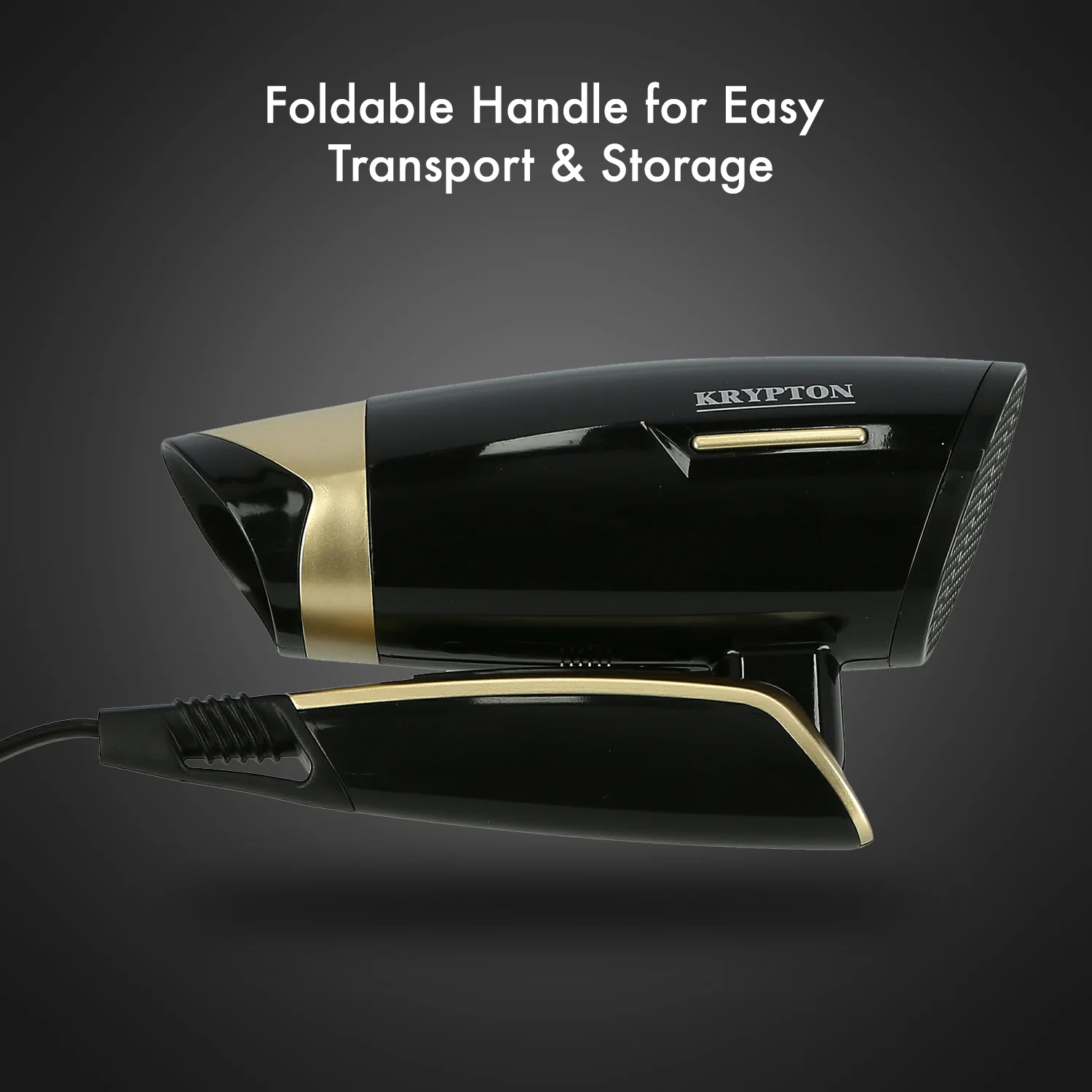Krypton KNH6056 Travel Hair Dryer with Foldable Handle | 2 Heat Settings, Safety Cut-Off Protection, Compact 1200W Design for Convenient, Fast & Easy Hair Drying Anywhere - Image 3