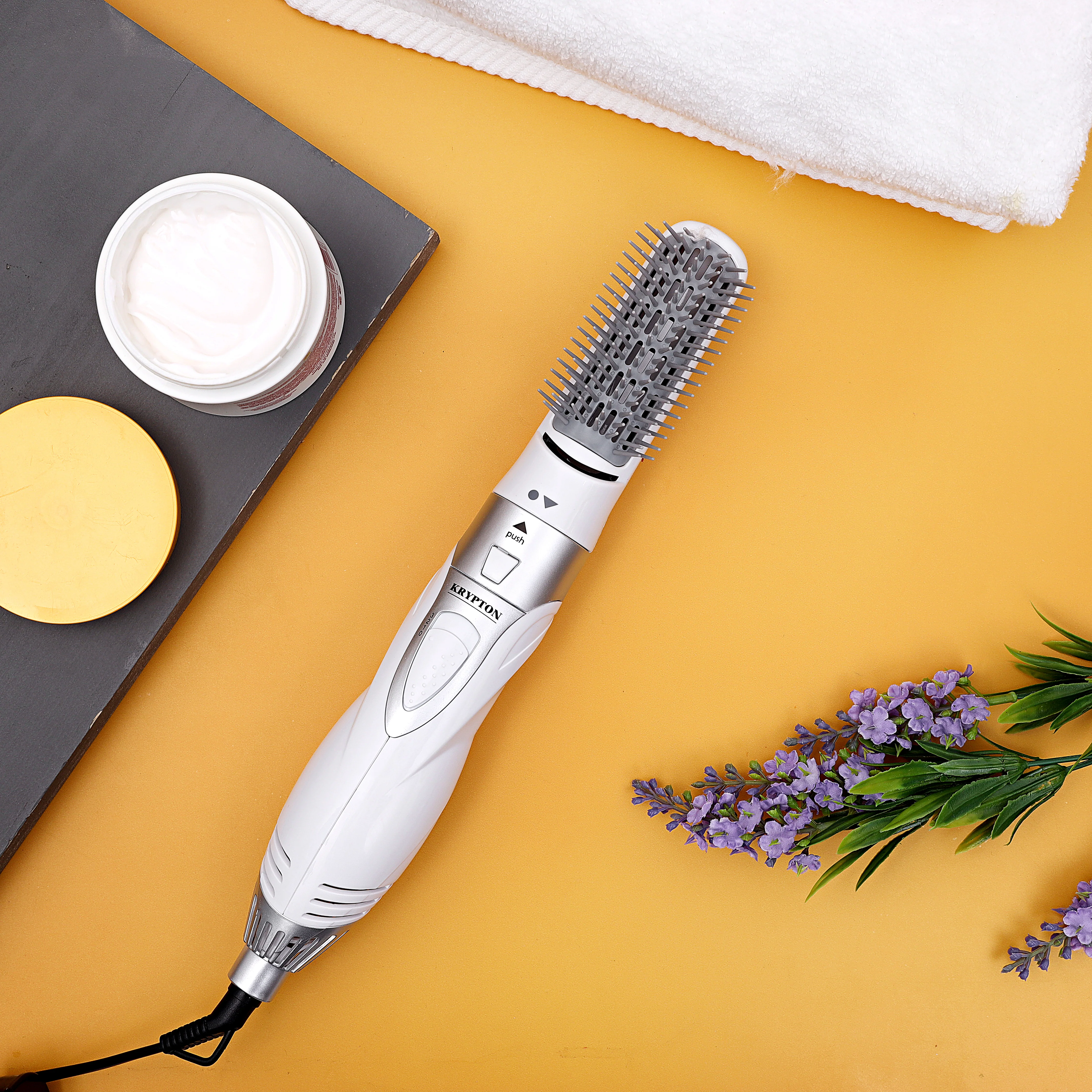 Krypton KNH6081 Hair Styler with 3 Temperature Settings| Safety Cut-Off Protection & Styling Brush Design| Gentle Heat Performance for Smooth, Easy Everyday Hair Styling| - Image 2