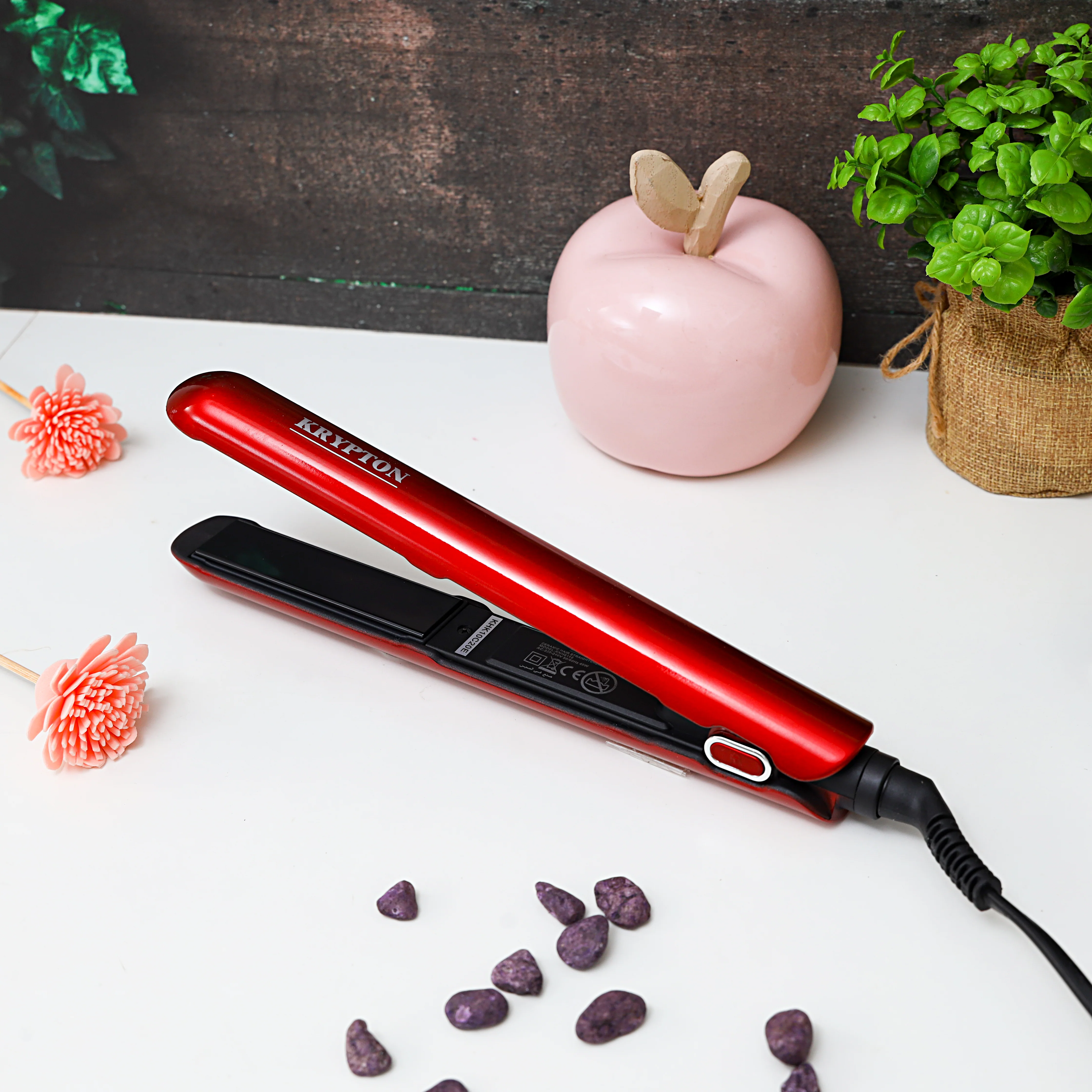 Krypton KNH6110 Ceramic Hair Straightener | adjustable temperature control, fast heating ceramic plates, 360° swivel cord for smooth, frizz-free styling and easy handling - Image 5