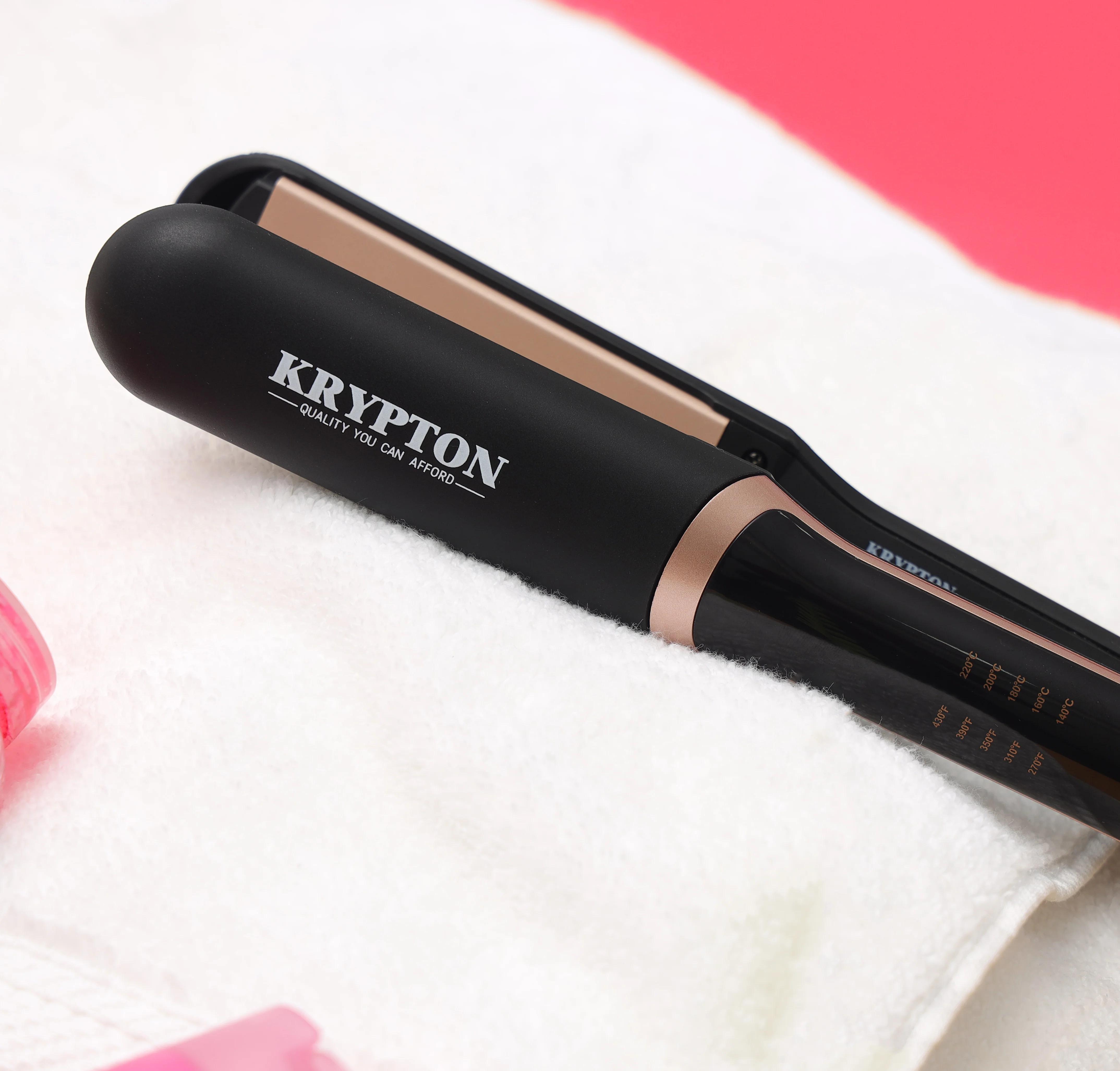 Krypton KNH6314 Hair Straightener with ceramic coated plates | advanced PTC heating technology, 5 adjustable temperature levels for smooth, fast & safe hair styling - Image 2