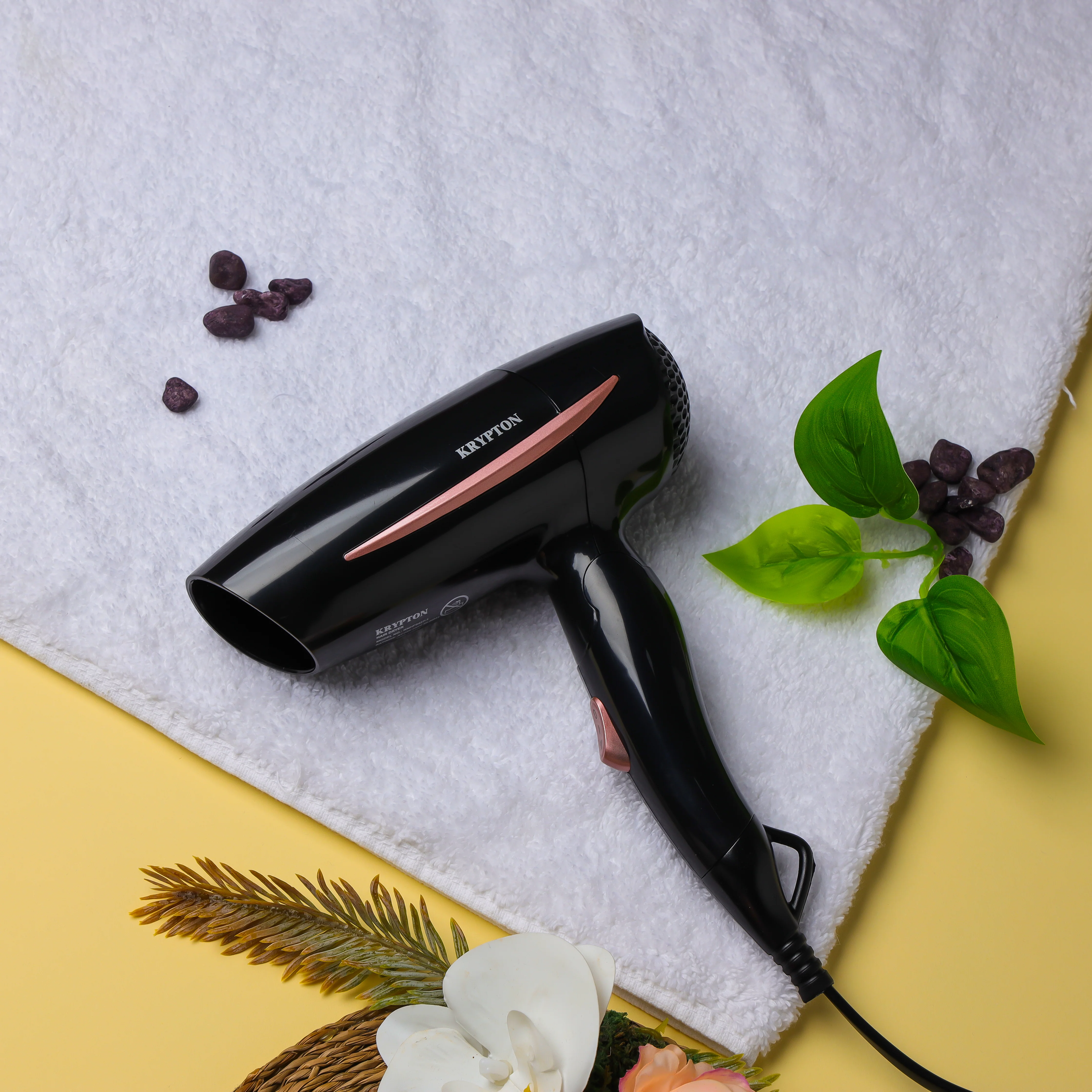 Krypton KNHF6427 2-in-1 Travel Hair Dryer & Hair Straightener | foldable handle, ceramic plates, DC motor, swivel cord, compact lightweight design, easy styling anywhere - Image 3