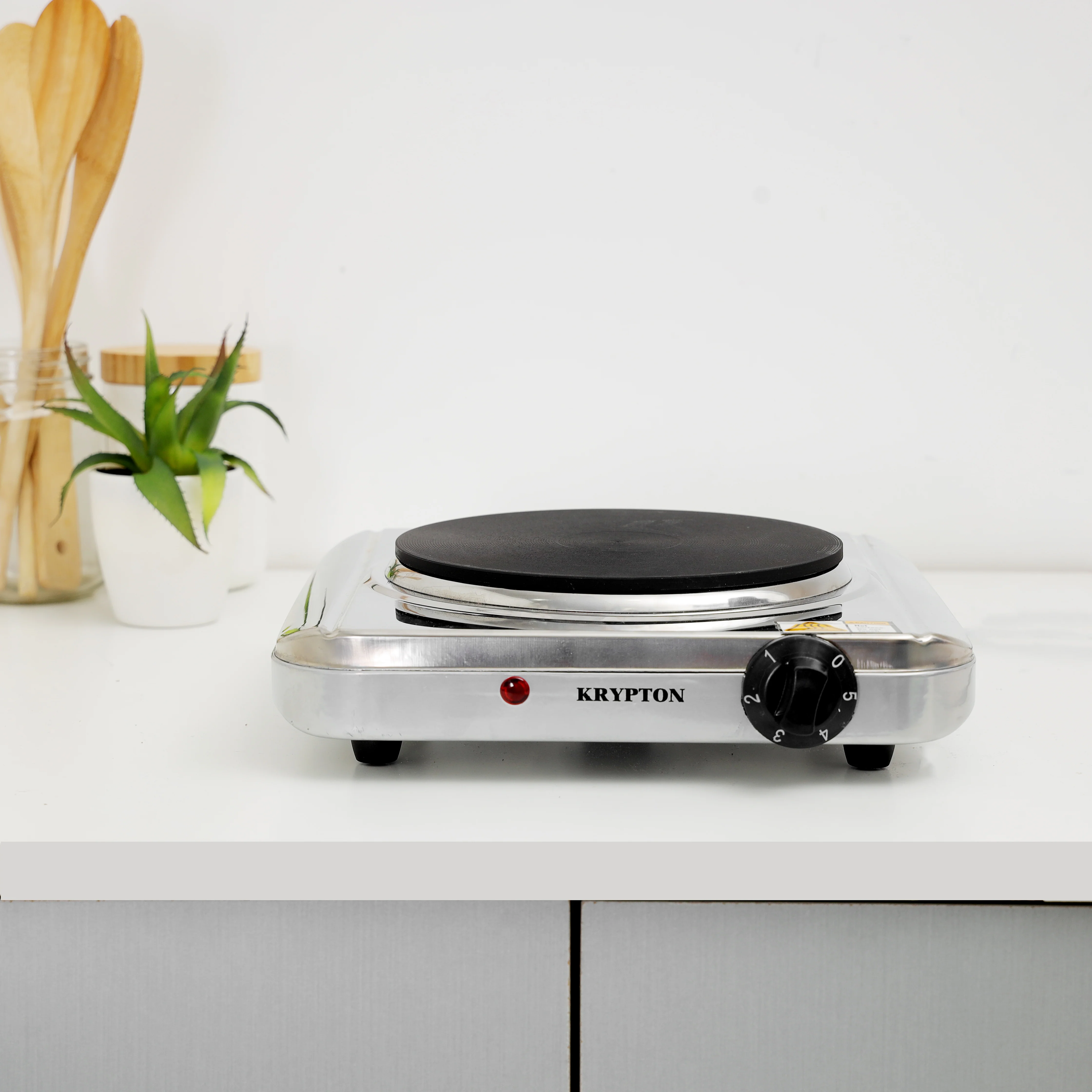 Krypton KNHP6289 Stainless Steel Hot Plate 1500W | adjustable temperature control, overheat protection, indicator light, compact single burner design for everyday use - Image 4