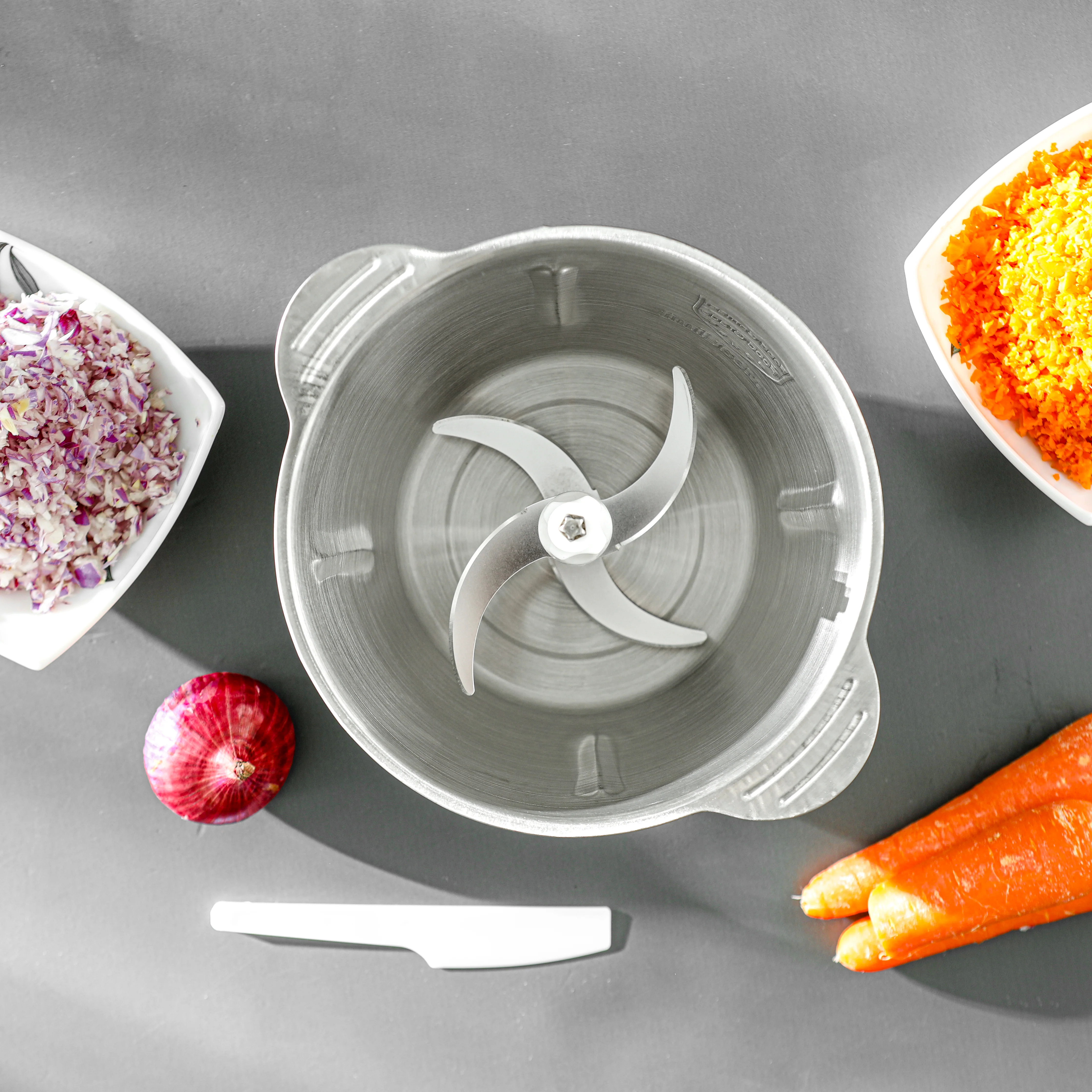 Krypton KNMC6566 2-in-1 Multi Chopper| 500W copper motor and 3L stainless steel bowl| double stainless-steel blades, two speed control, safe and durable design| - Image 3