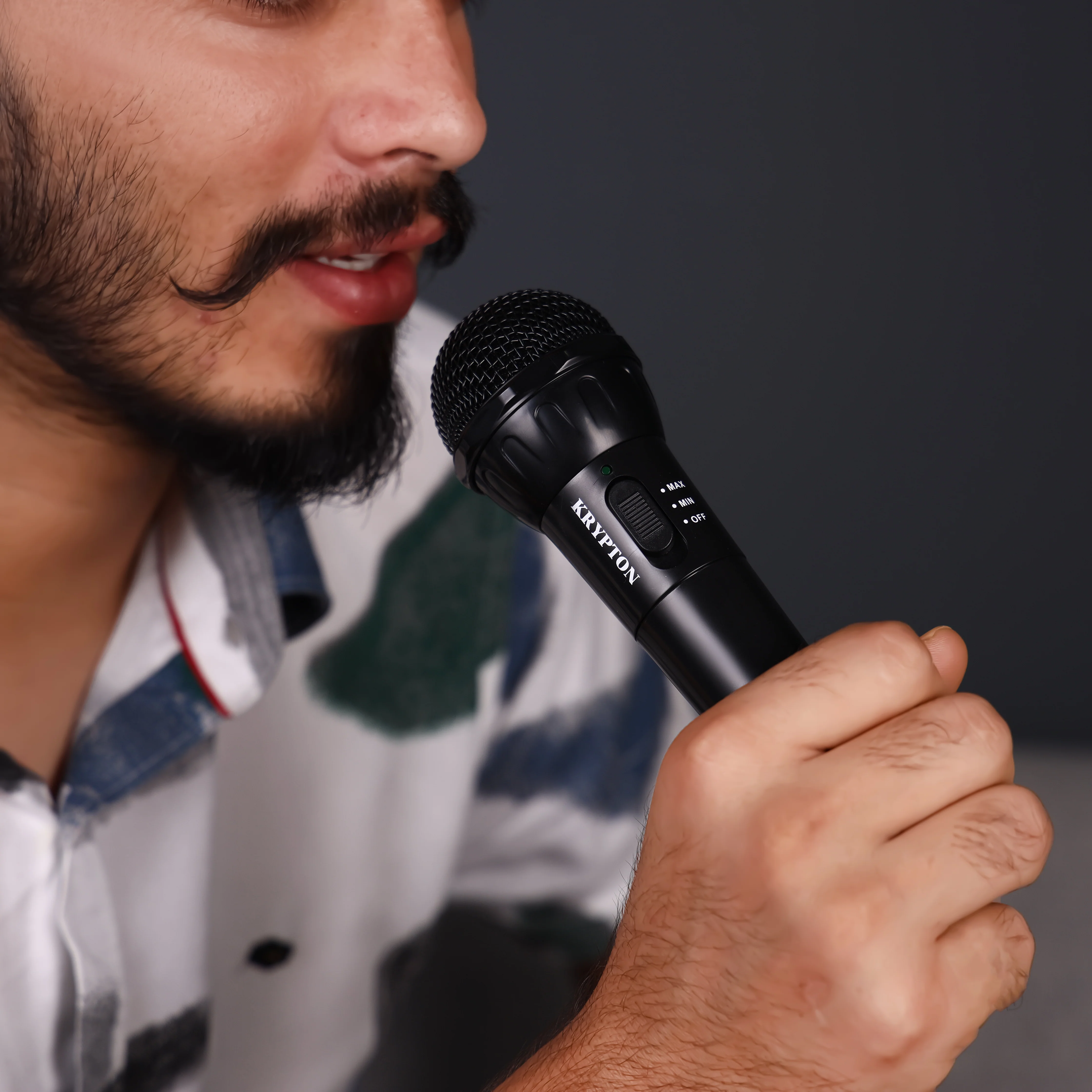 Krypton KNMP6637 Wireless Microphone with Receiver | High Quality Sound Mic System, Low Noise Performance, Plug & Play Design with 10–15m Range for Karaoke and Events - Image 3