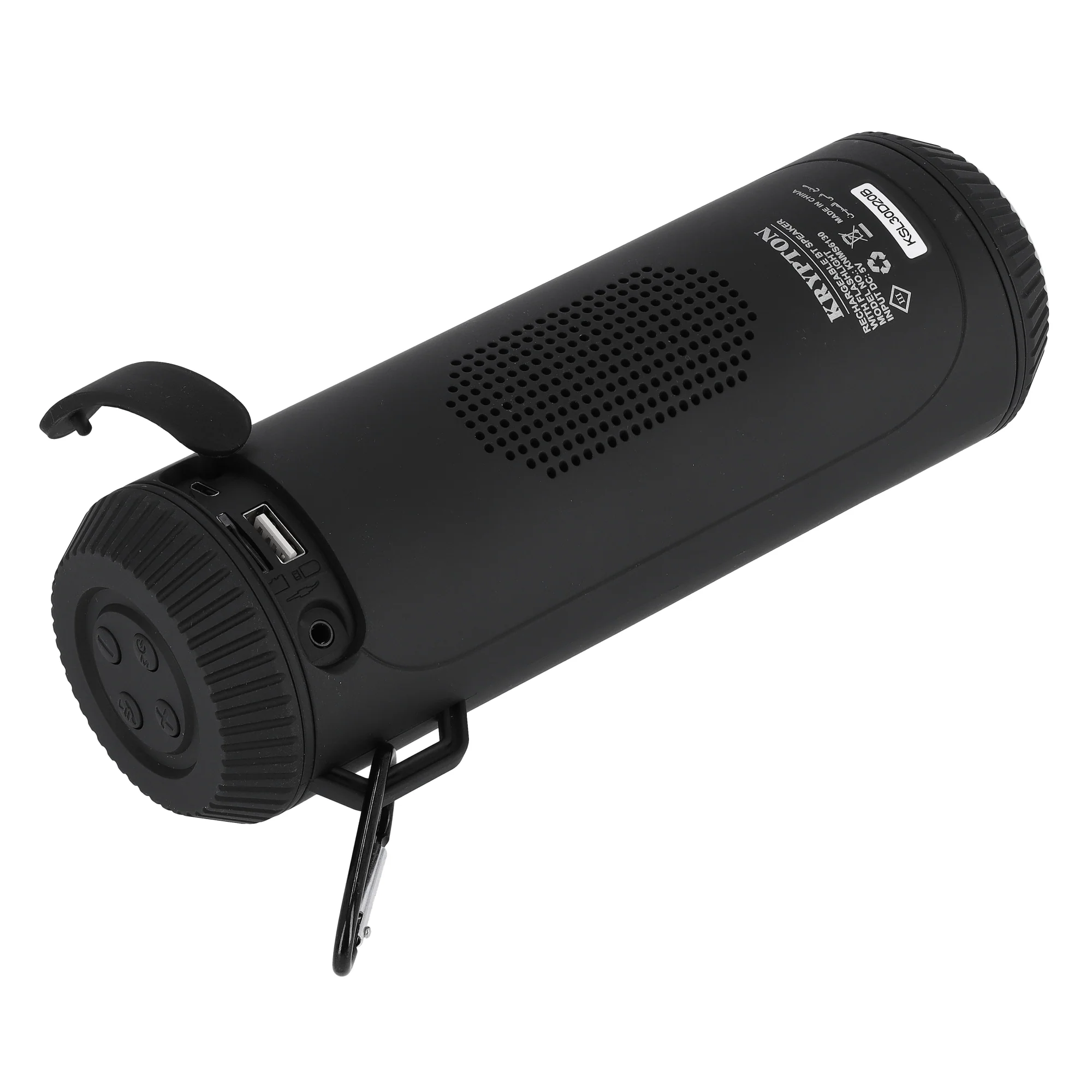 Krypton KNMS6130 Rechargeable Bluetooth Speaker with flashlight FM radio| TF card and AUX input support, delivering powerful sound with portable wireless convenience - Image 4
