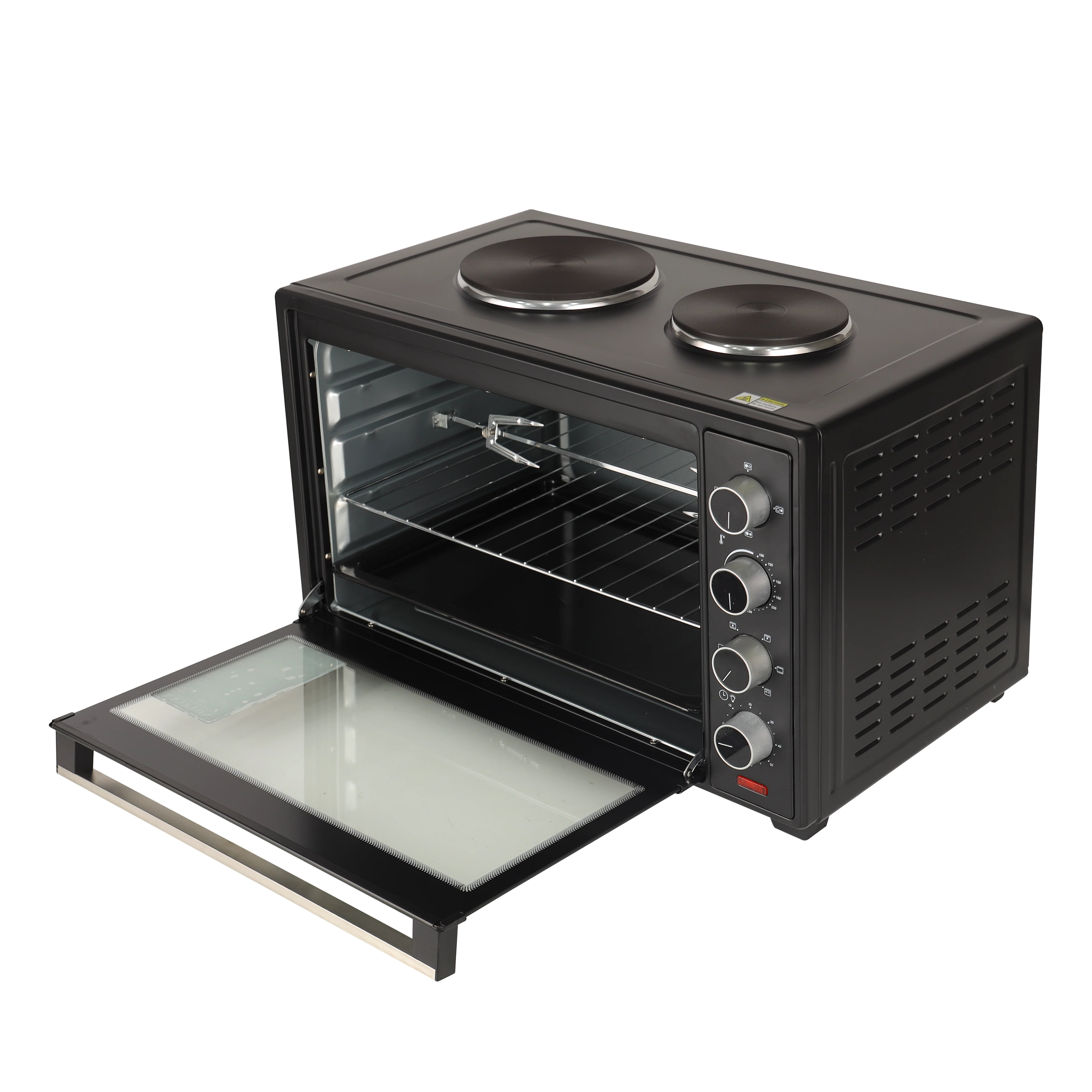 Krypton KNO6381 Electric Oven 60L with Rotisserie | Convection & Dual Hotplates features 2000W power, adjustable temperature control, multifunction cooking performance - Image 3