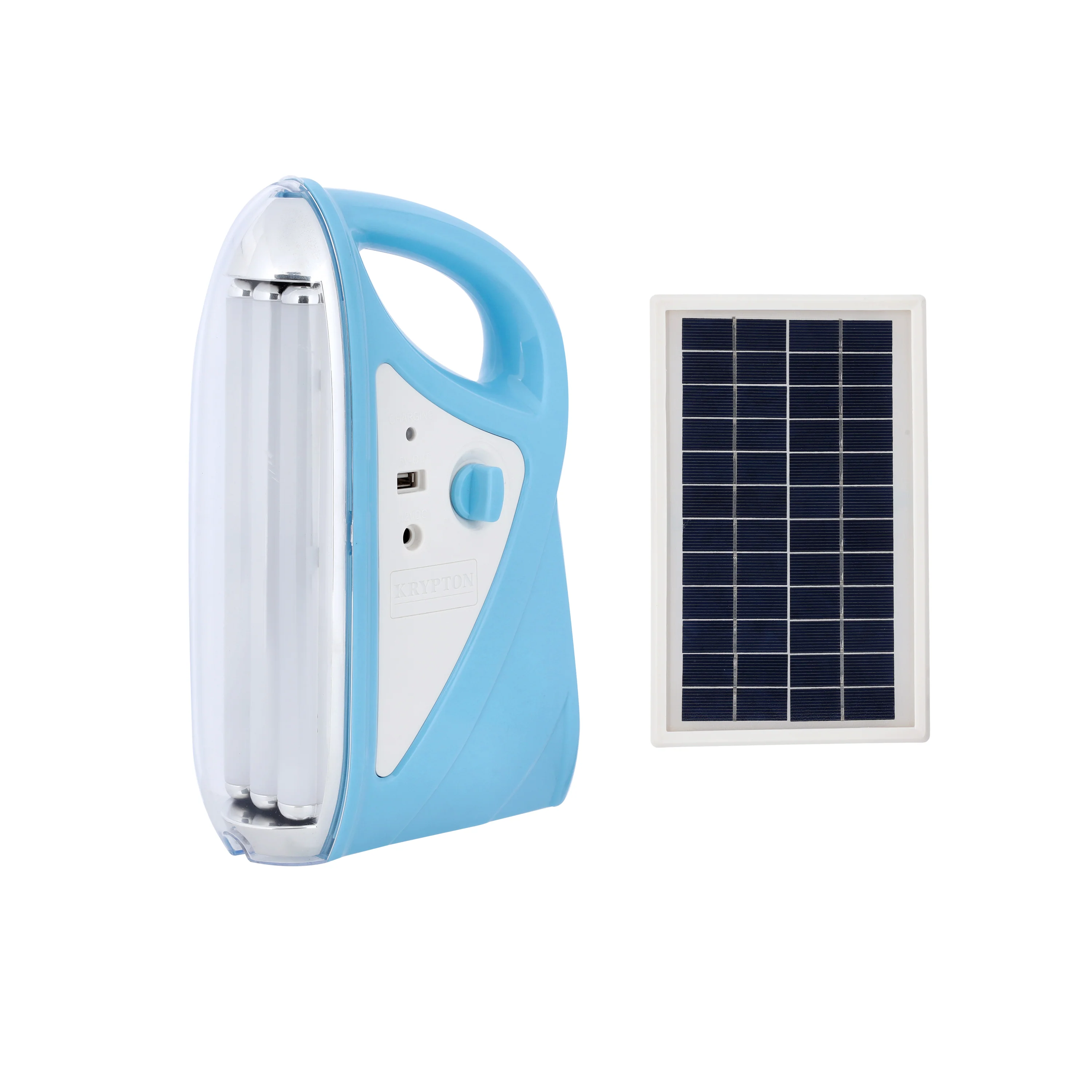 Krypton KNSE5173 LED Emergency Lantern with solar panel | up to 200 hours backup, USB mobile charging, dimmer control and automatic lighting during power failures