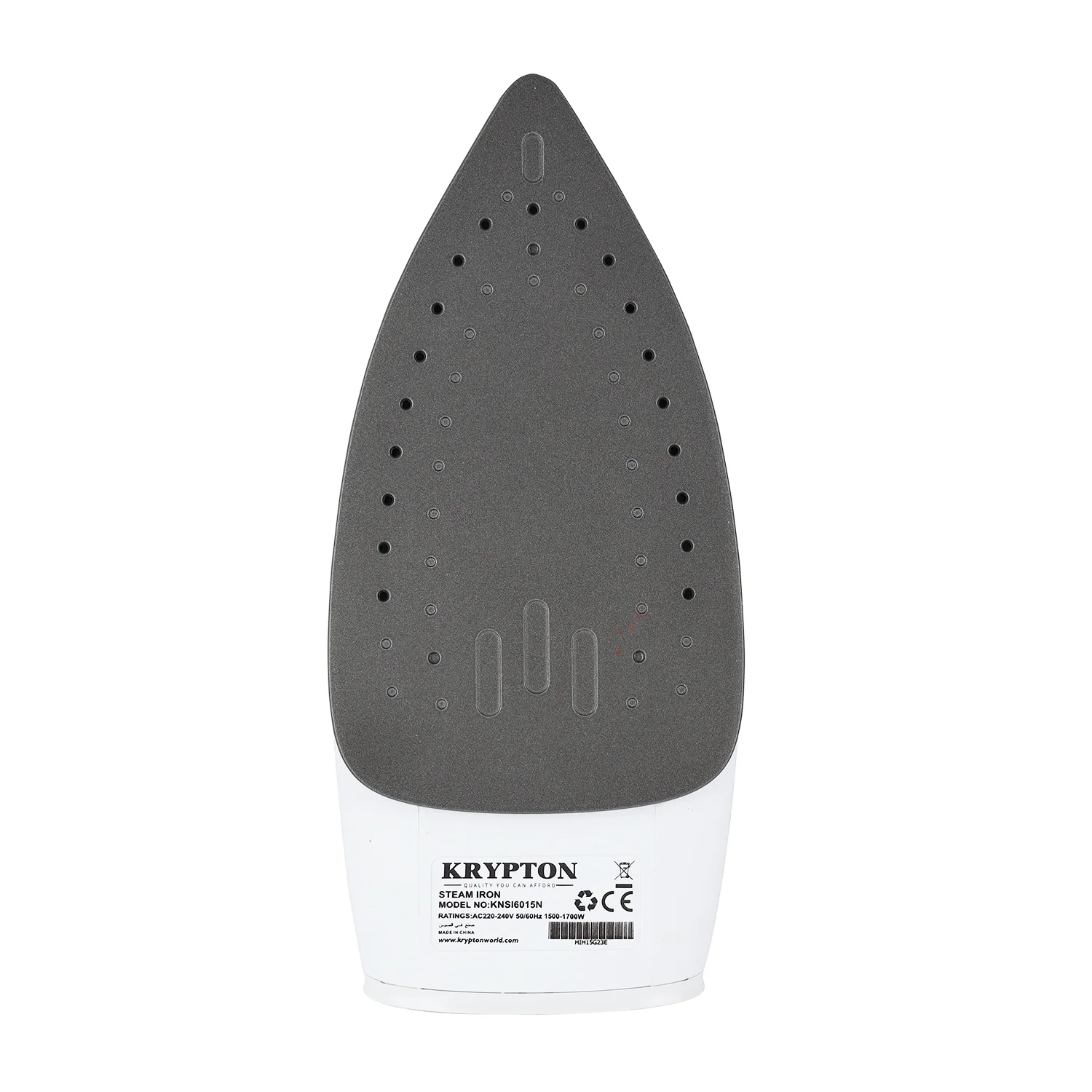 Krypton KNSI6015 Steam Iron 1700W | powerful performance with a non-stick soleplate | steam & dry ironing options, adjustable steam control, & self-clean function - Image 3