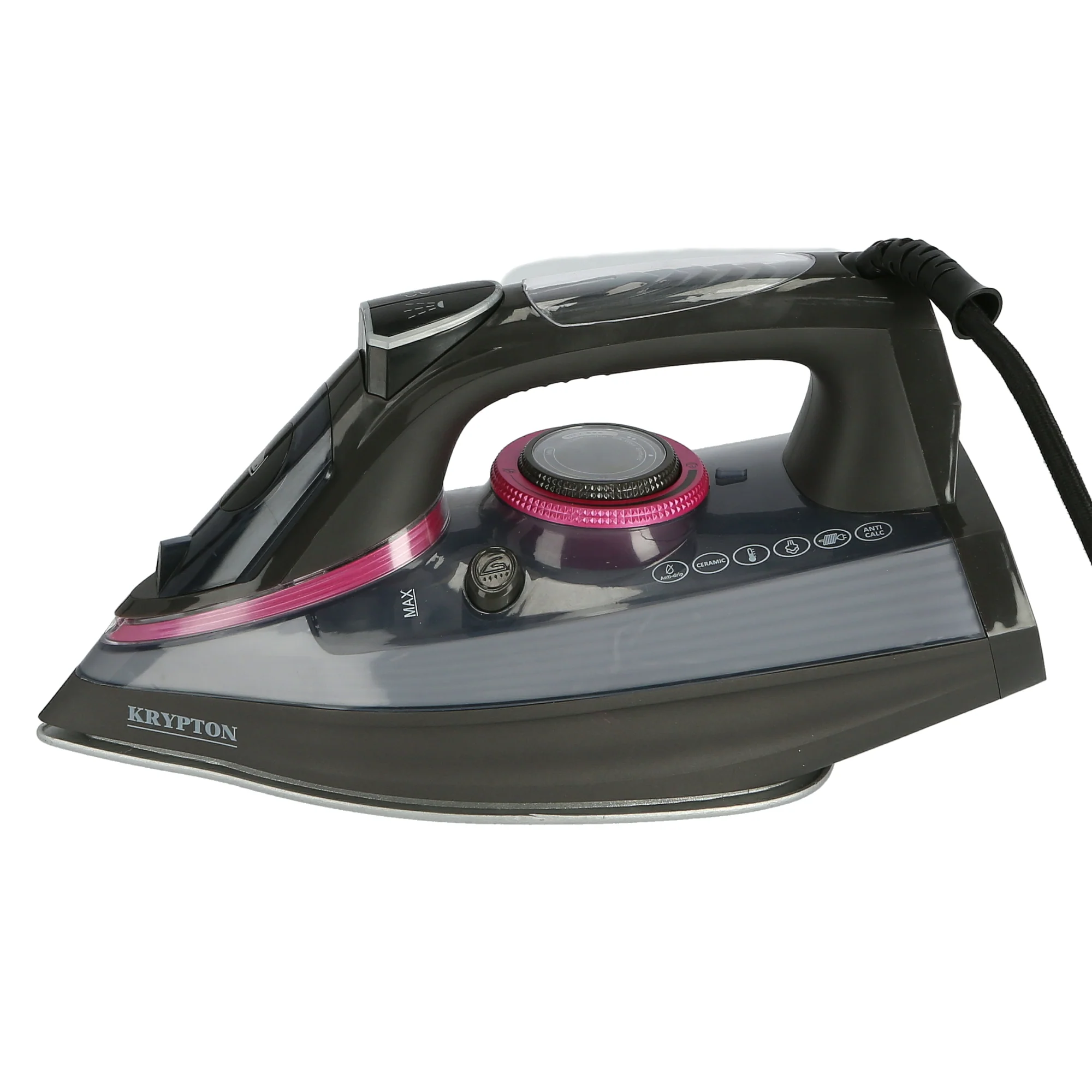 Krypton KNSI6137 Ceramic Steam Iron | powerful wet and dry ironing with a smooth ceramic soleplate, variable steam control, & self-clean function for easy results - Image 2