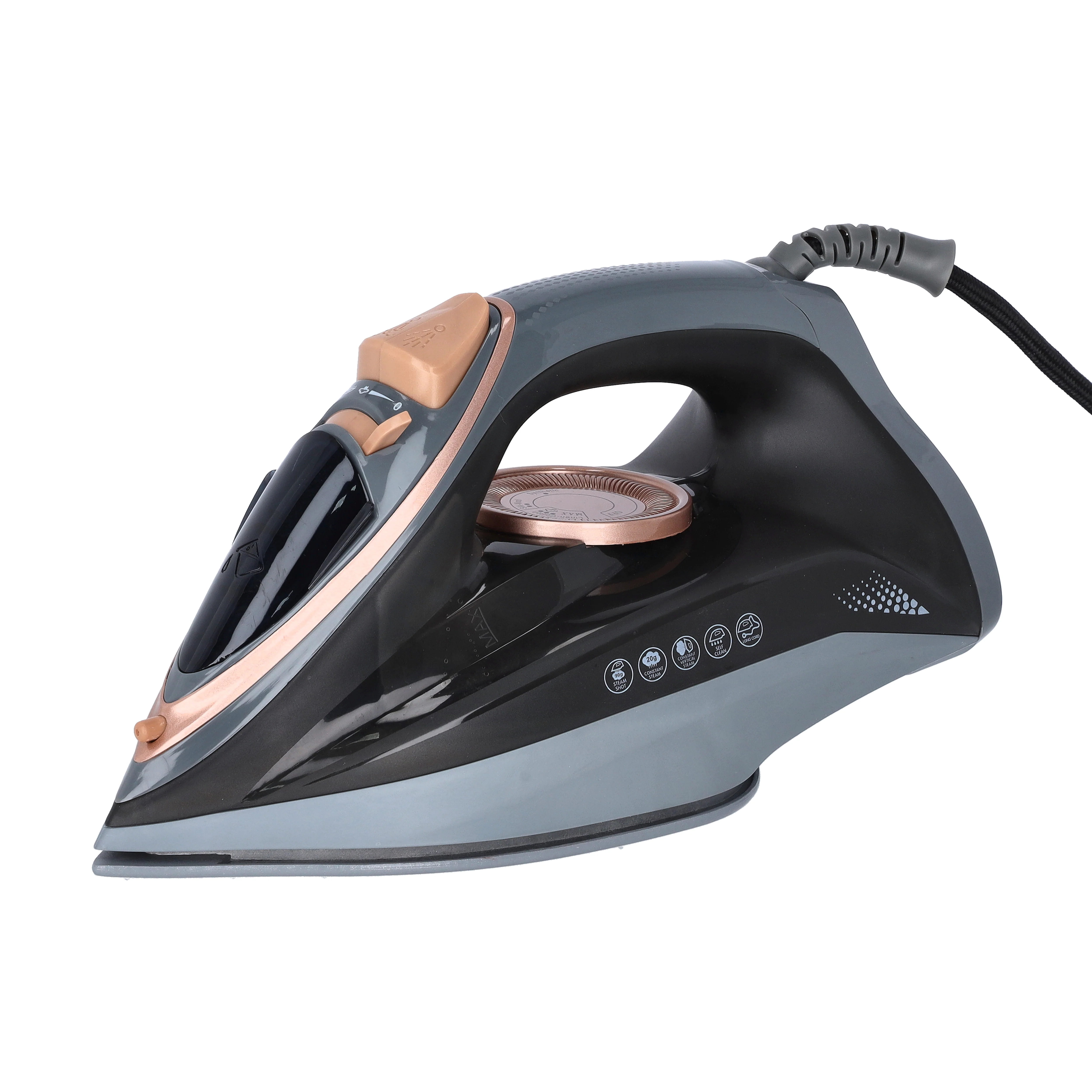 Krypton KNSI6237 Ceramic Steam Iron | 2400W with Wet & Dry Function, Powerful Burst Steam, Smooth Ceramic Soleplate and Fast Heating for Efficient Ironing Results
