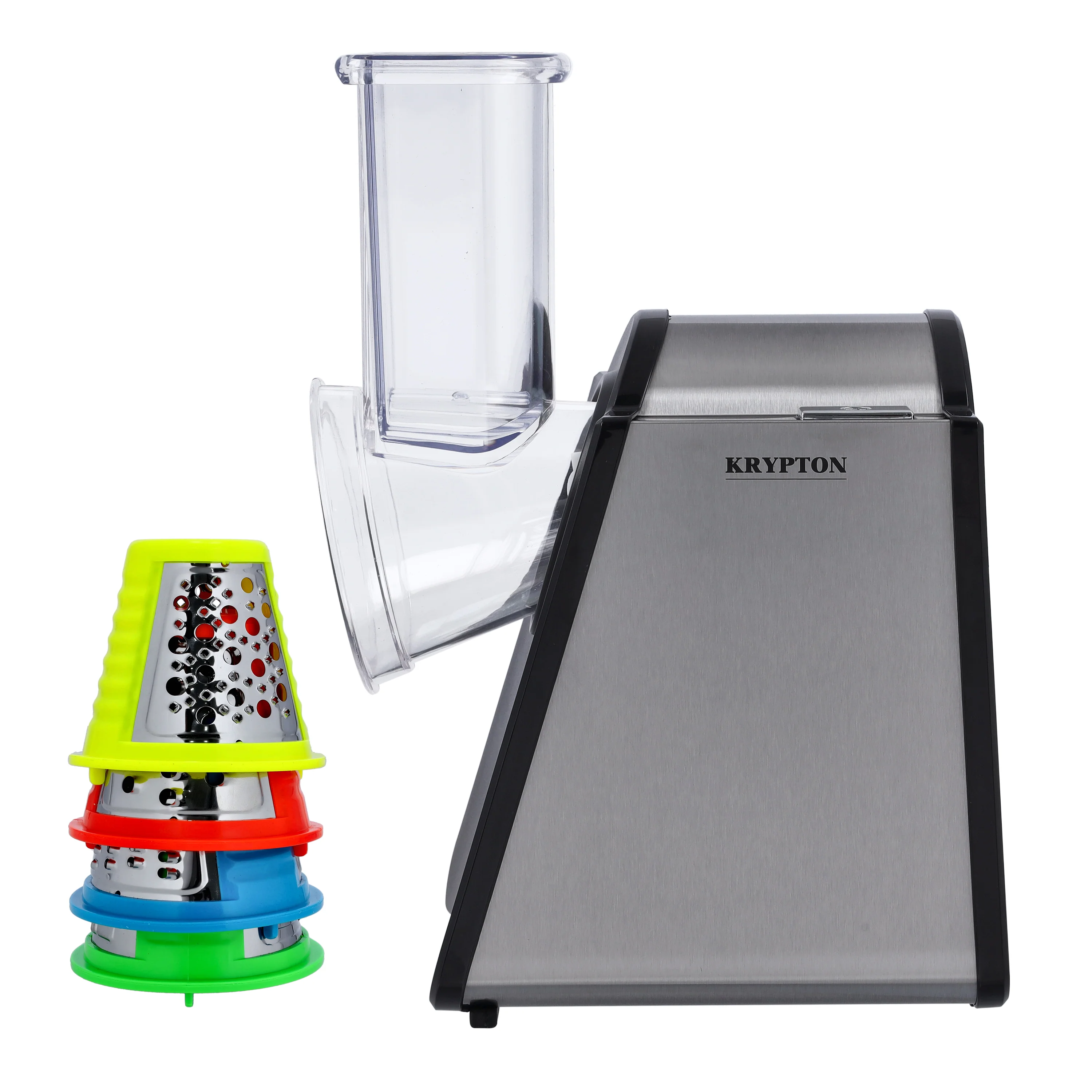 Krypton KNSM6306 4-in-1 Salad Maker with 200W Motor | Stainless Steel Housing, Multifunction Vegetable & Fruit Slicer, Shredder & Grater for Fast & Easy Food Preparation - Image 2