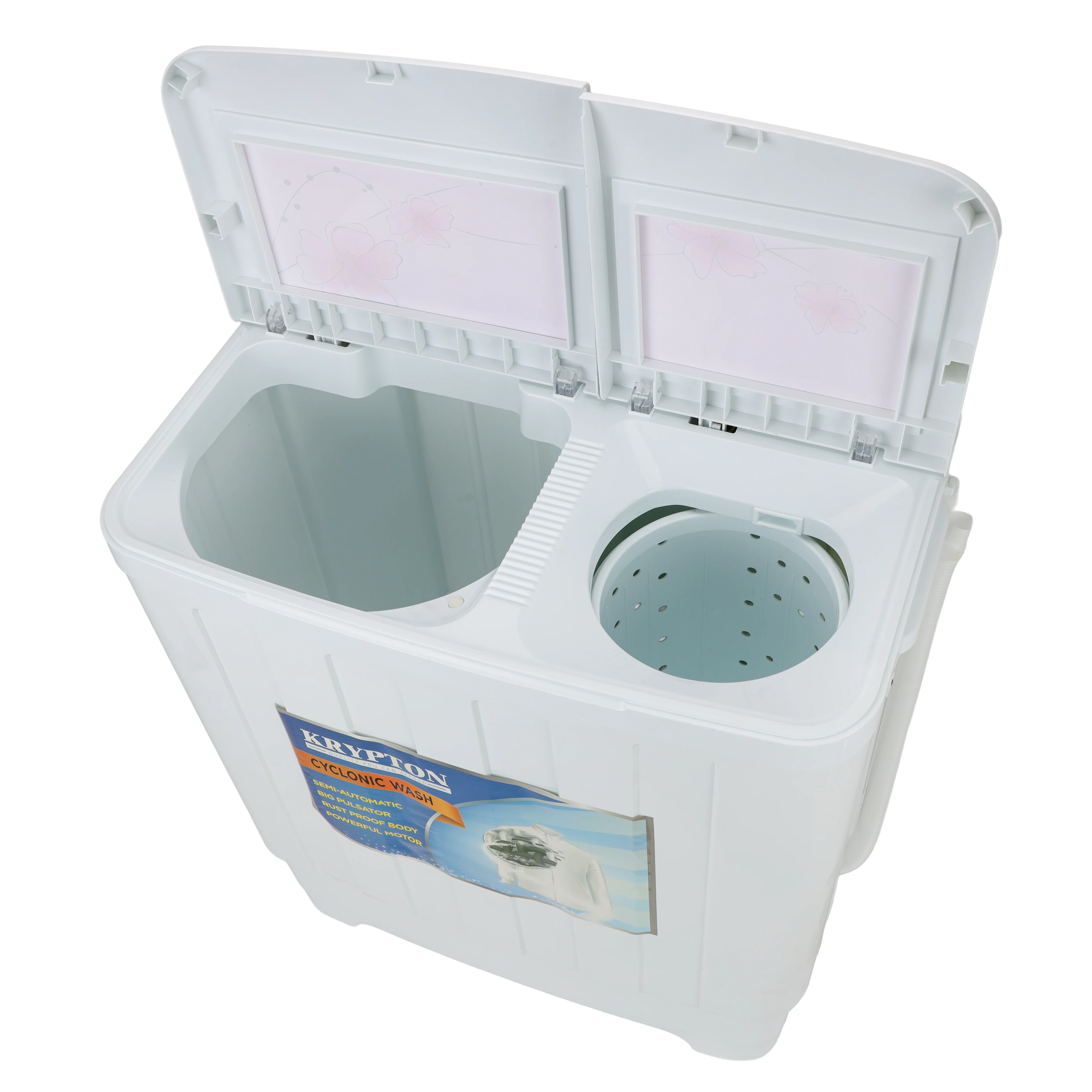 Krypton KNSWM6162 Twin Tub Washing Machine| Features low-noise operation, Semi-Automatic & strong pulsator| Low-Noise, Highly Efficient & fine mesh lint filter| - Image 2