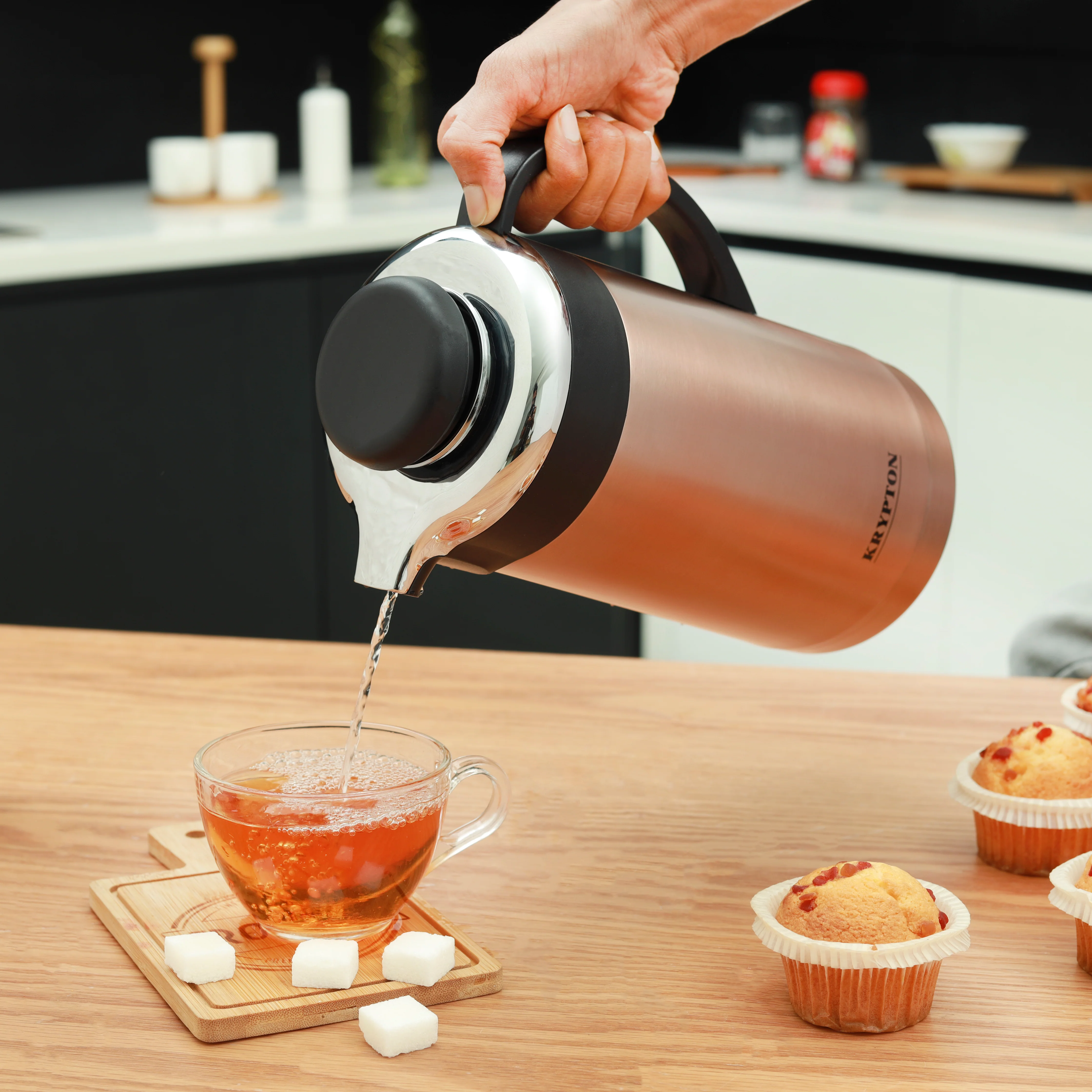 Krypton KNVF6331 1.6L stainless steel vacuum flask| double wall insulation, 24-hour hot & cold retention| durable food-grade body & easy-pour design for daily use| - Image 4