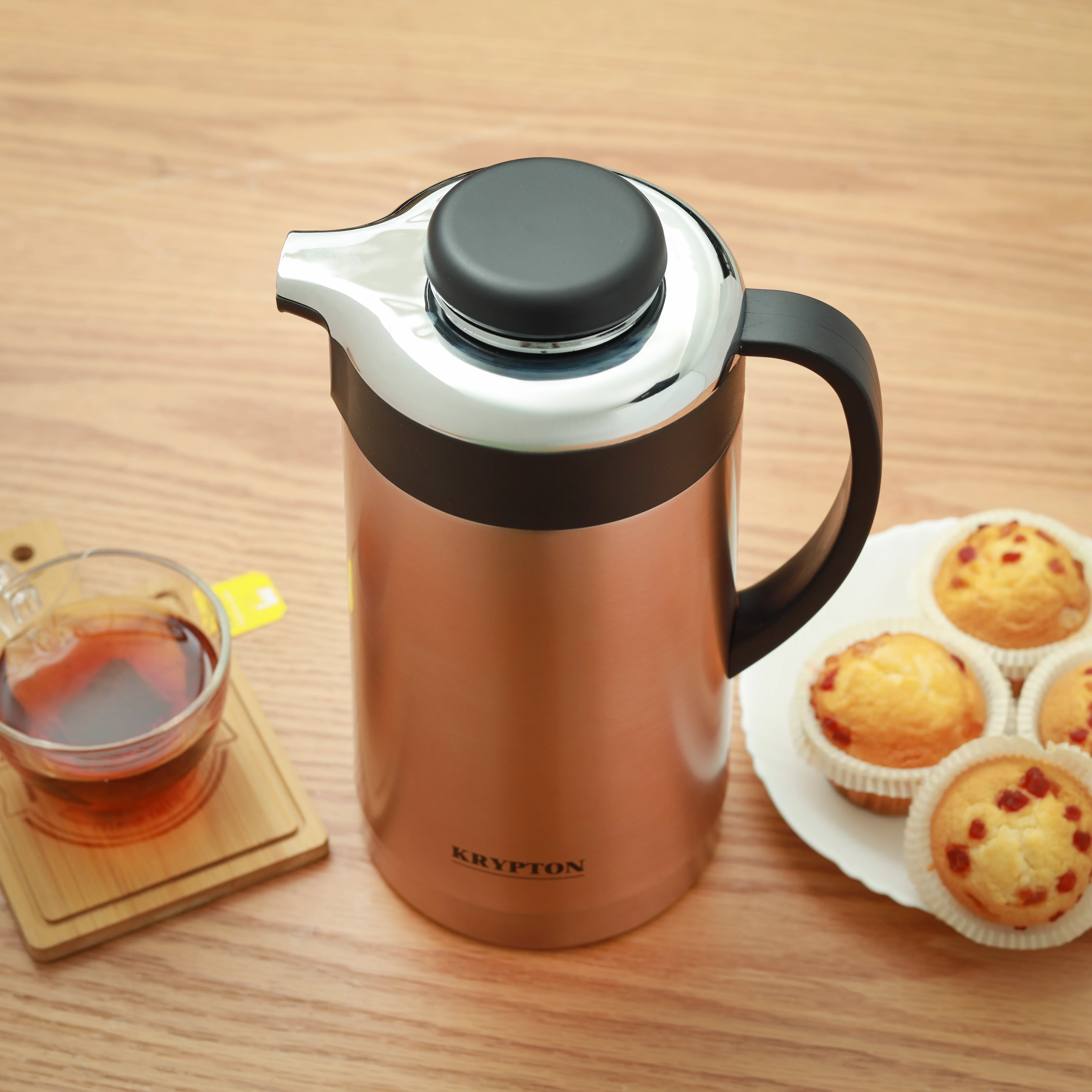 Krypton KNVF6332 1.9L stainless steel vacuum flask| double wall insulation, keeps drinks hot or cold up to 24 hours| durable food-grade build & easy-pour design| - Image 4