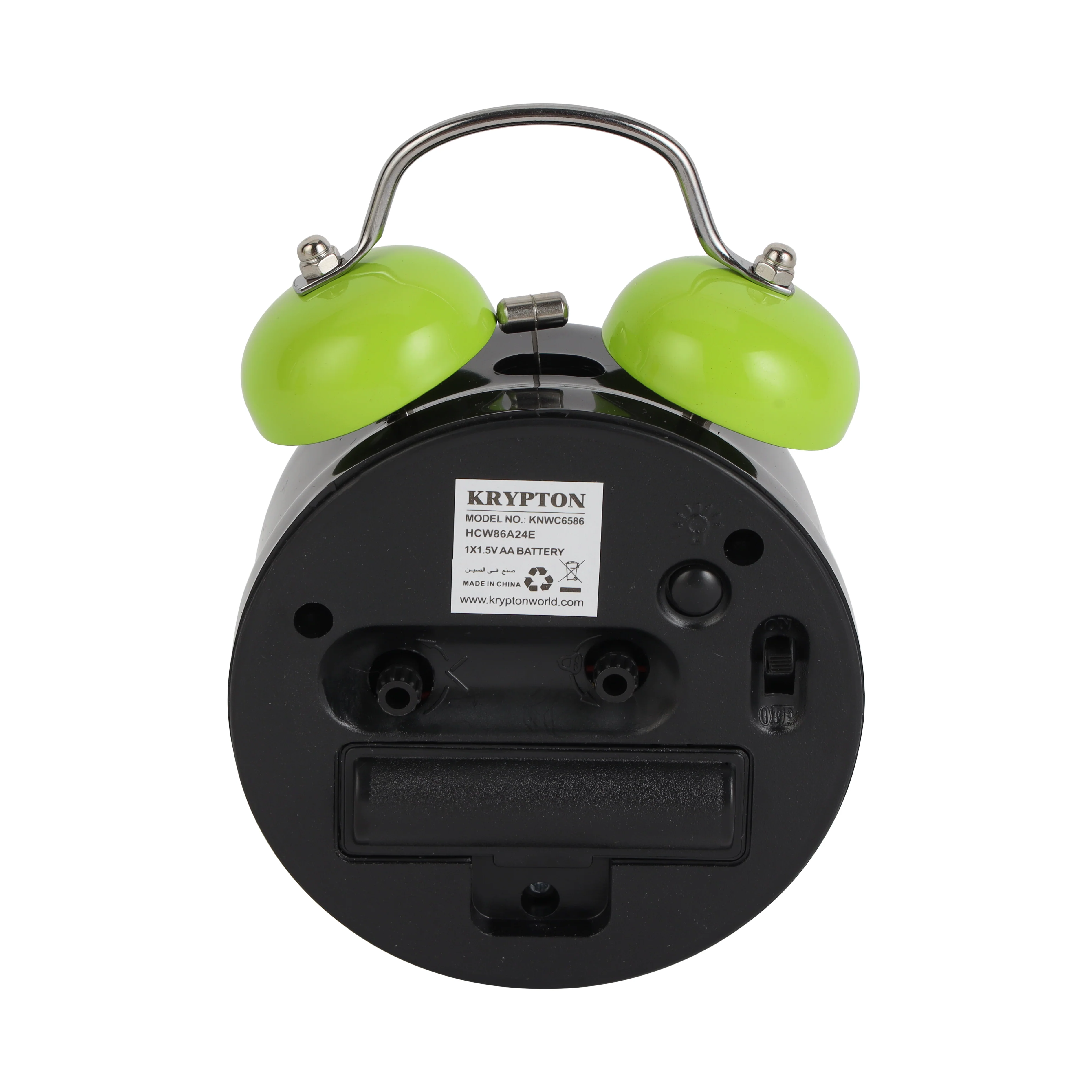 Krypton KNWC6586 Bell Alarm Clock with Light | Super Loud Double Twin Bell Alarm | Quartz Analog Movement | Easy to Carry and Use | Battery Operated Table Clock - Image 4