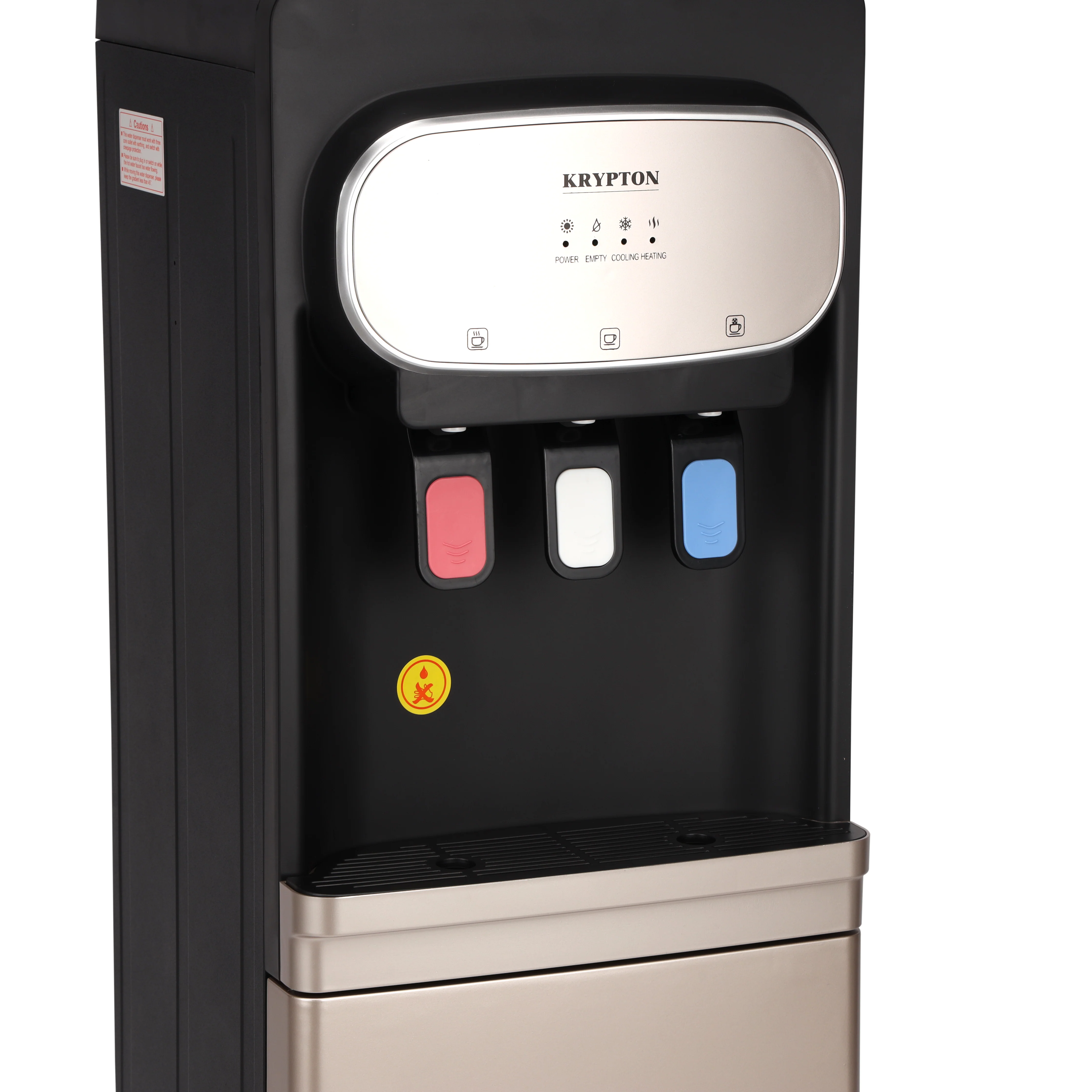 Krypton KNWD6452 Bottom Load Water Dispenser with Hot, Cold & Normal Water Options | Stainless Steel Tank, Fast Compressor Cooling & Convenient Push Tap Control System - Image 4