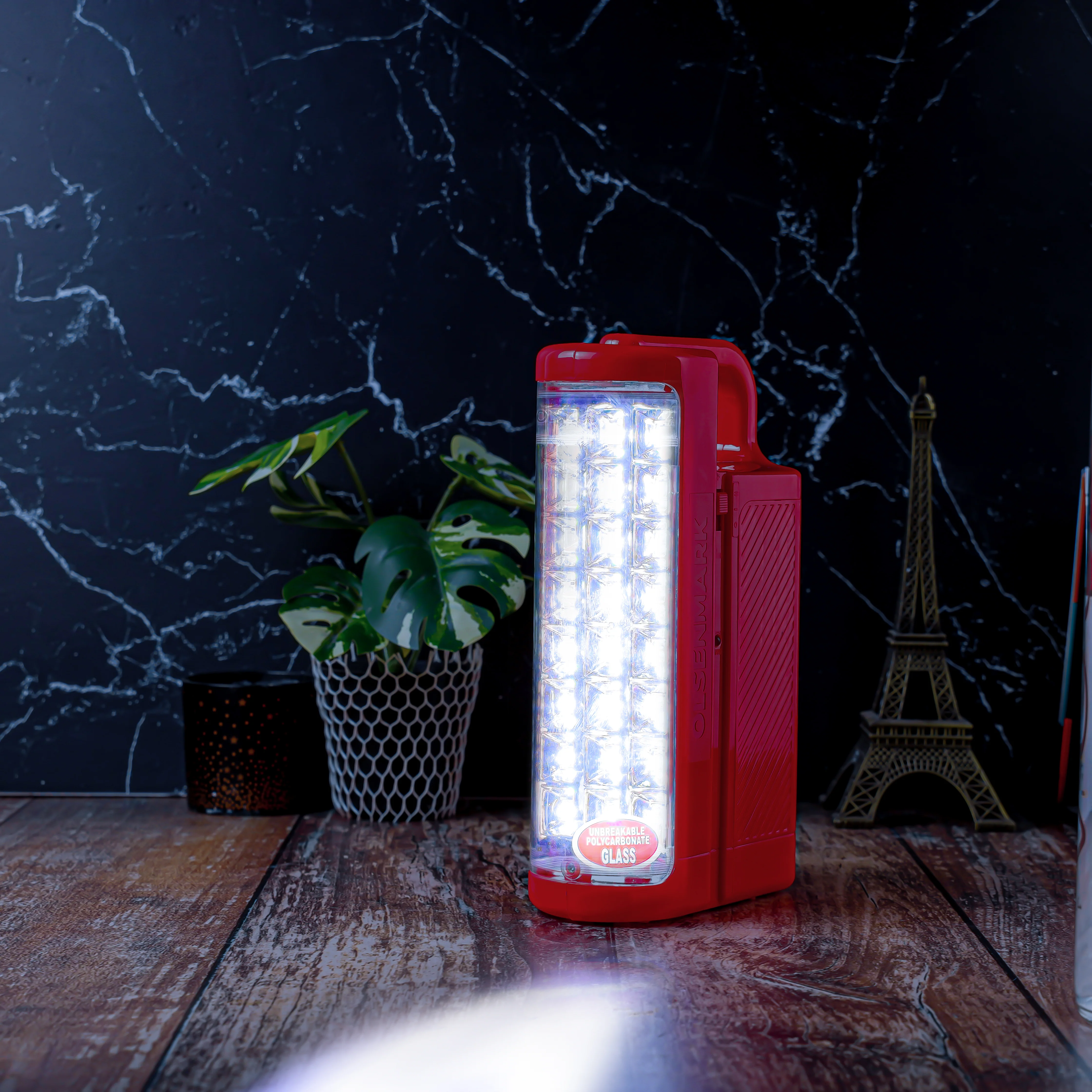 Olsenmark OME2585 Rechargeable LED Lantern| 24 SMD super bright lights & unbreakable PC cover, 6V battery| charging indicator & up to 140-hour low-light backup for use| - Image 3