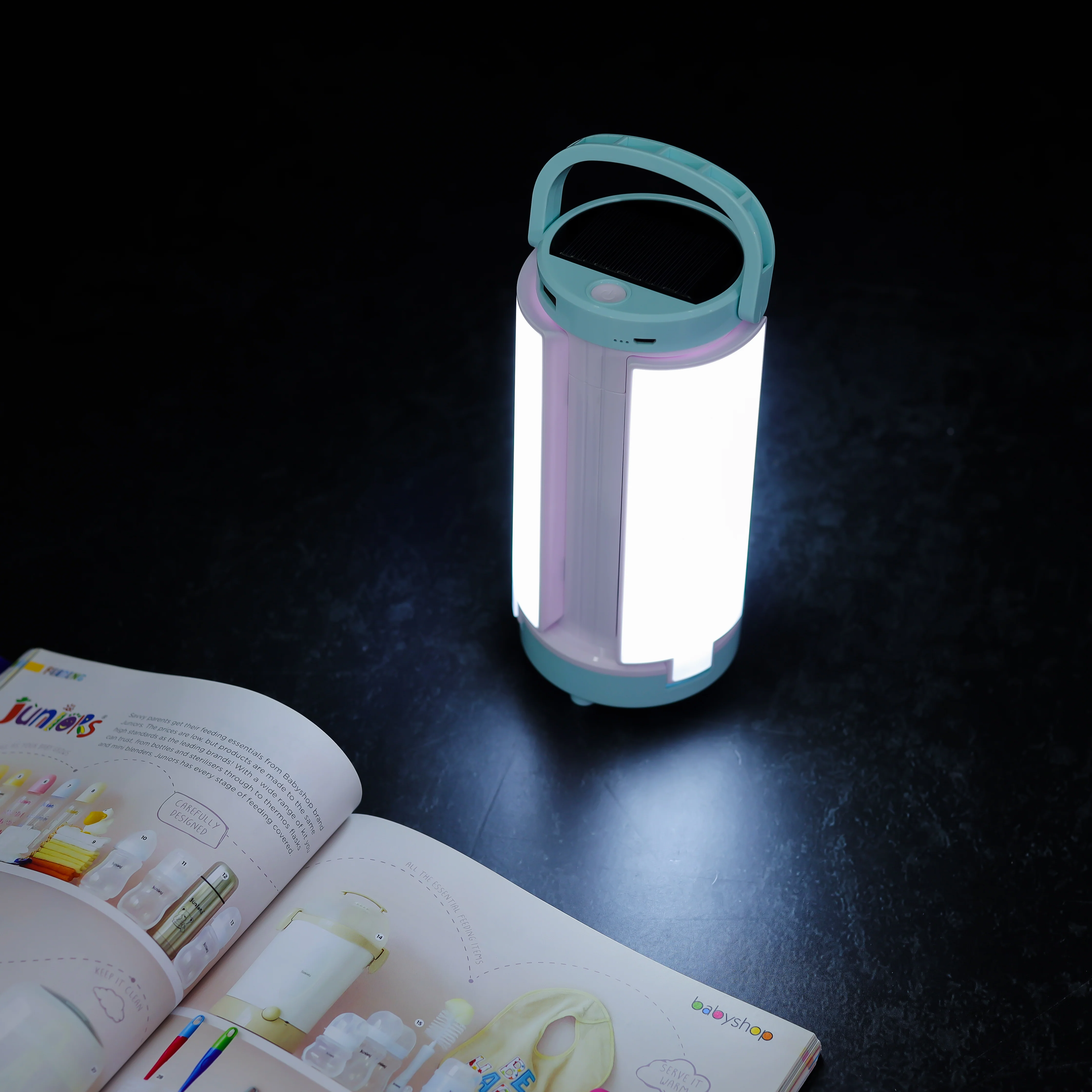 Olsenmark OME2769 LED Emergency Lantern with Solar| 99 high-power LEDs, 3000mAh battery & foldable 3-leaf design| USB & solar charging, ideal for home & outdoor use| - Image 5