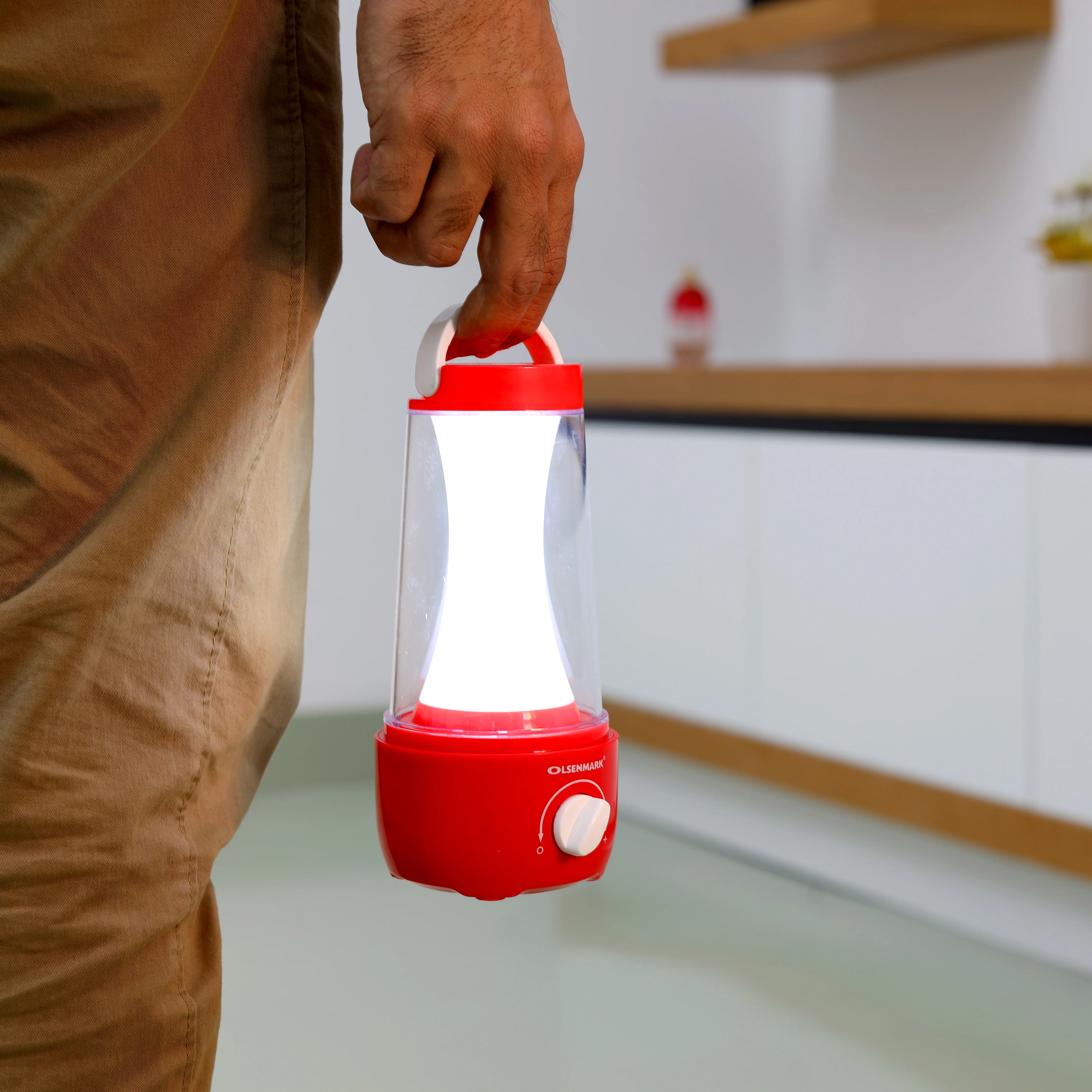 Olsenmark OME2792 rechargeable LED lantern| 72 SMD LEDs, up to 40 hours backup & dimmable brightness control| eye protection, charging indicator and durable design| - Image 4