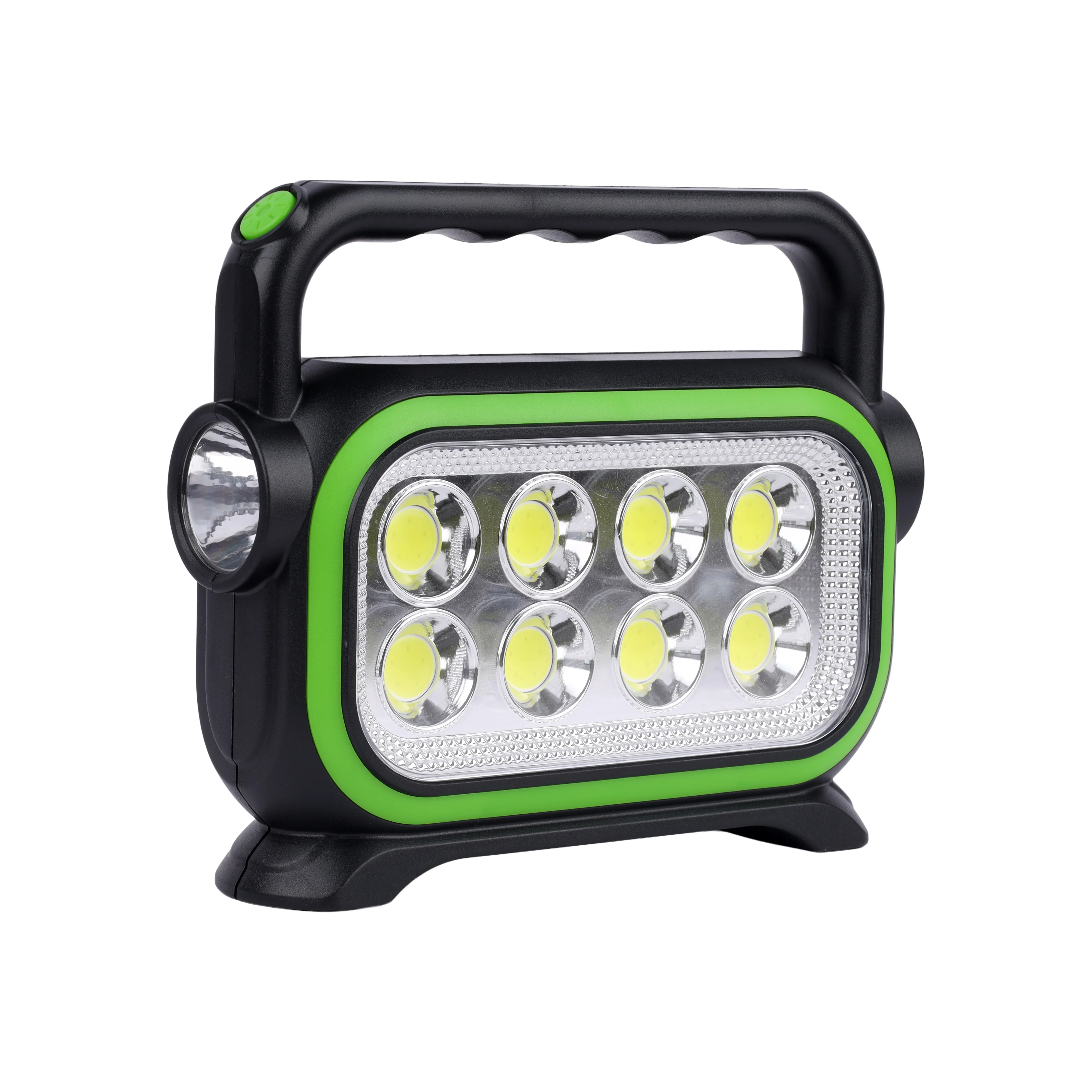 Olsenmark OME2852 COB LED Light with solar panel| USB charging features 8 COB LEDs & built-in flashlight| 1800mAh battery, USB output, and up to 3 hours lighting|