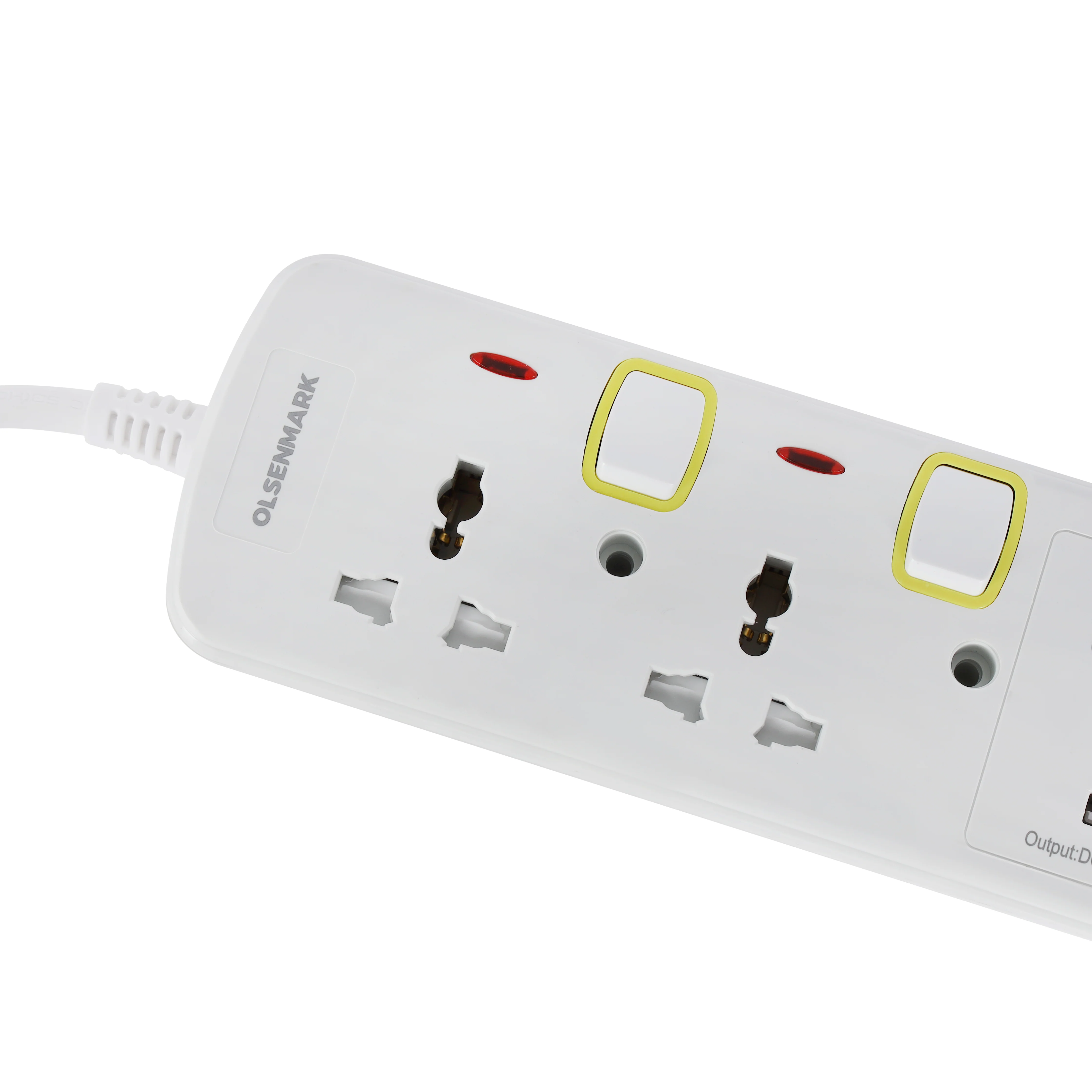 Olsenmark OMES1730 4 Way Power Socket with USB Charger| 3 Meter Extension Cord, 2 USB Ports and Individual Switches| Fireproof Housing, Child Safety Protection| - Image 5