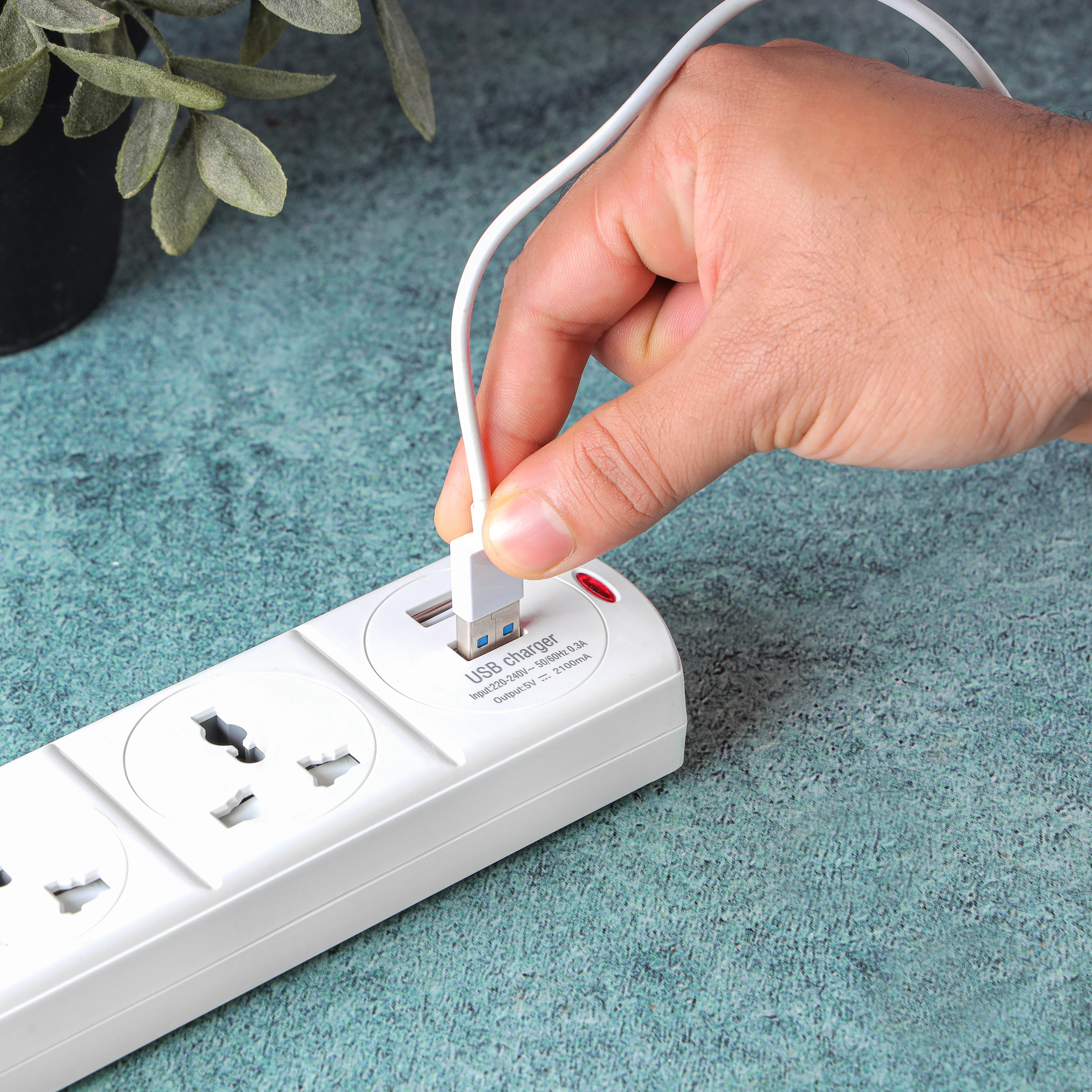 Olsenmark OMES1866 Power Socket| 4 Way with USB features 2 USB ports & 3M cable| fireproof housing, child safety shutters, reliable power for home & office use| - Image 2