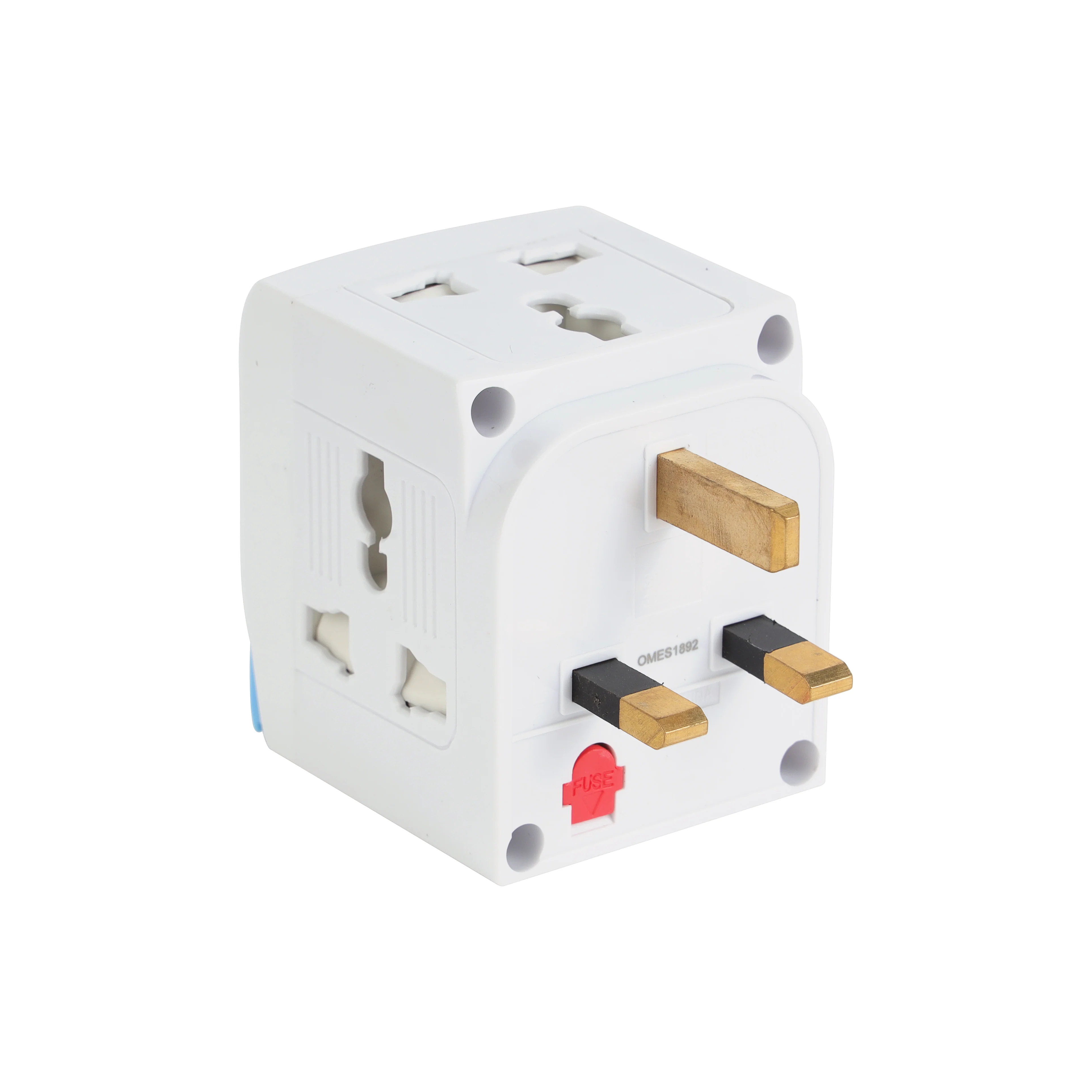 Olsenmark OMES1892 3 Way Universal Outlet Adaptor | switch and light indicator with 13A 250V capacity and 3250W max load| Durable ABS housing with copper parts| - Image 5