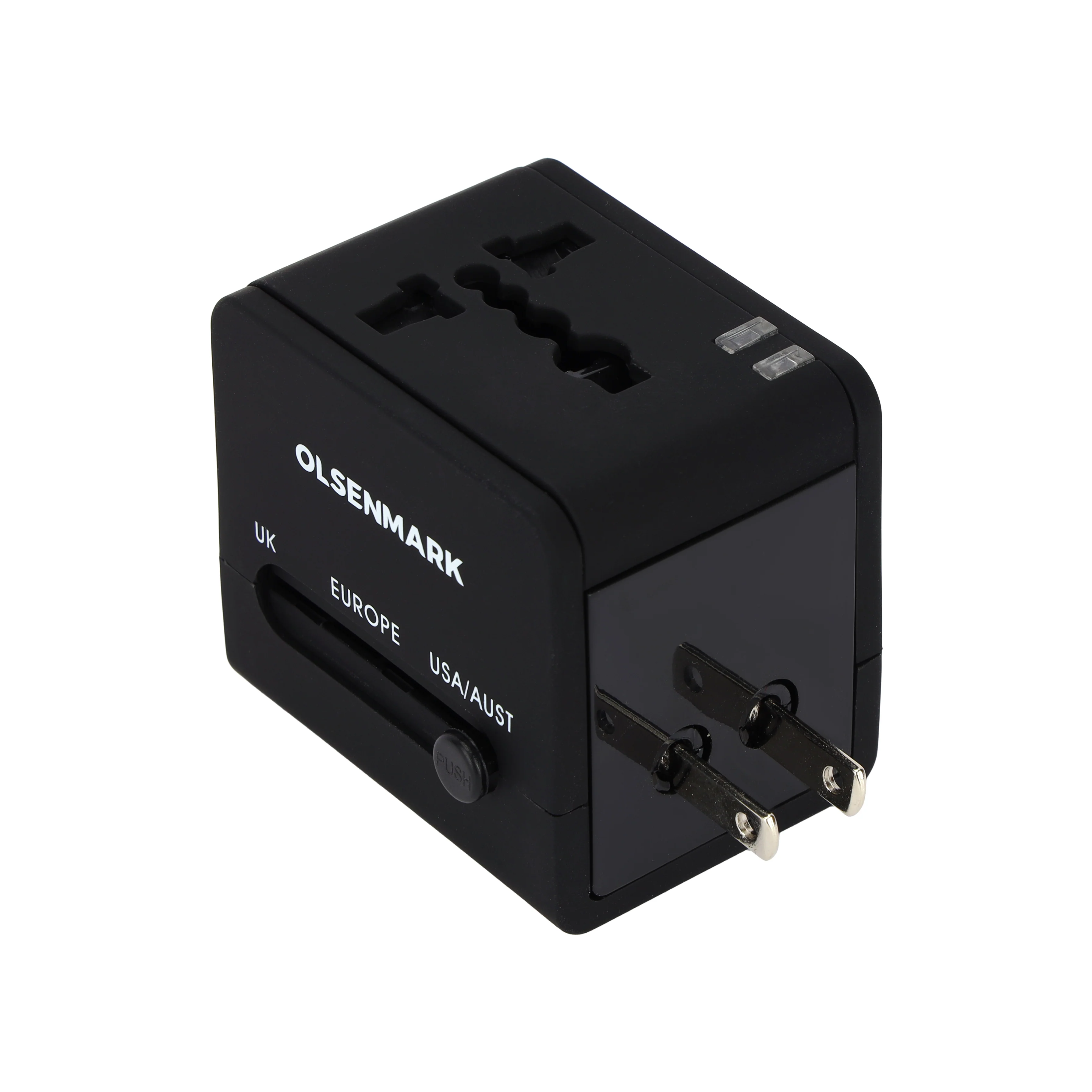 Olsenmark OMES1951 Multi-Nation Travel Adapter| 2 USB ports delivers 5A fast charging| features intelligent protection and LED indicator for safe travel and daily use| - Image 3