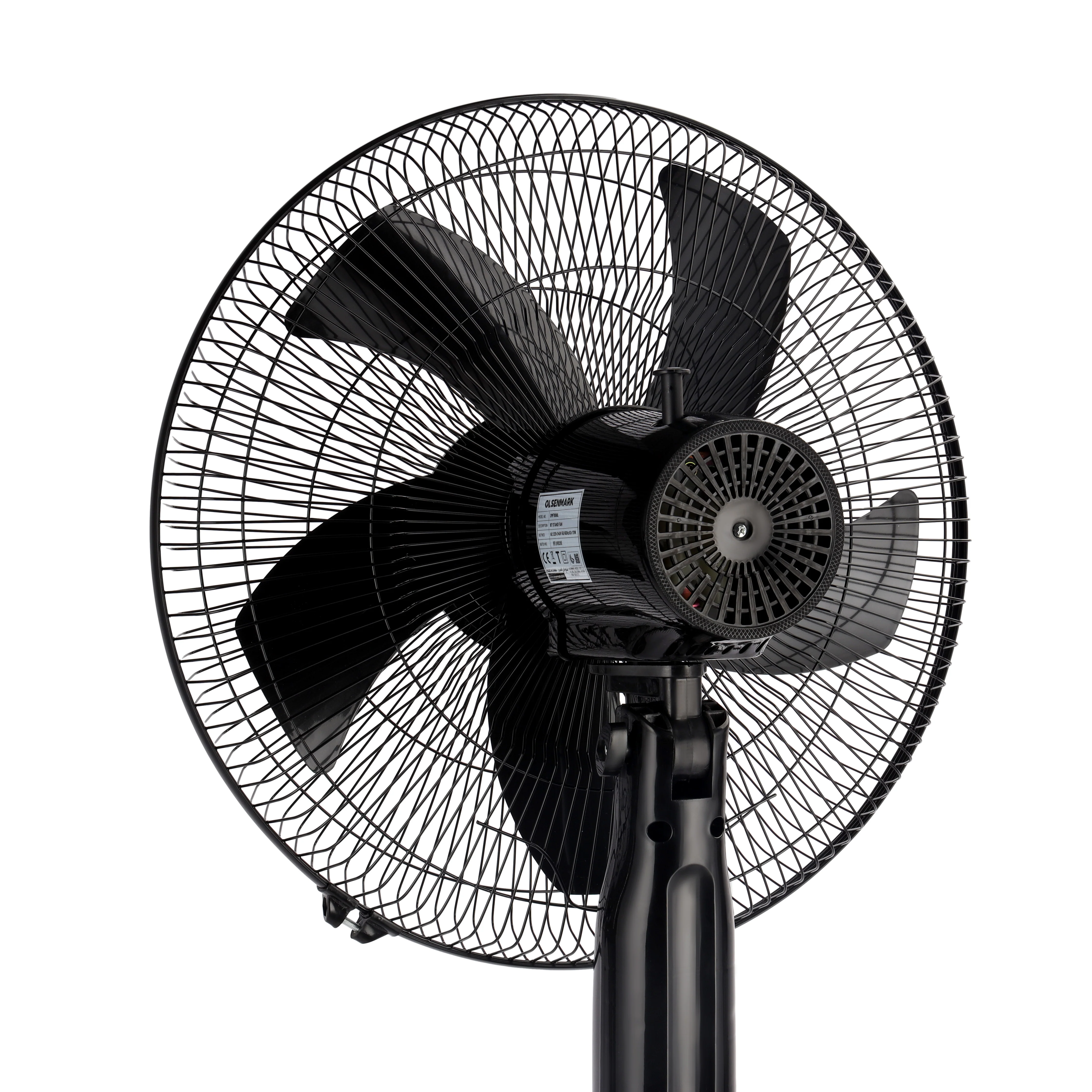 Olsenmark OMF1698 16 Inch Stand Fan| 5 Blade Design, 70W Hybrid Copper Motor & Wide Oscillation| Adjustable Pitch Angle, and Super Silent Air Circulation for Cooling| - Image 3