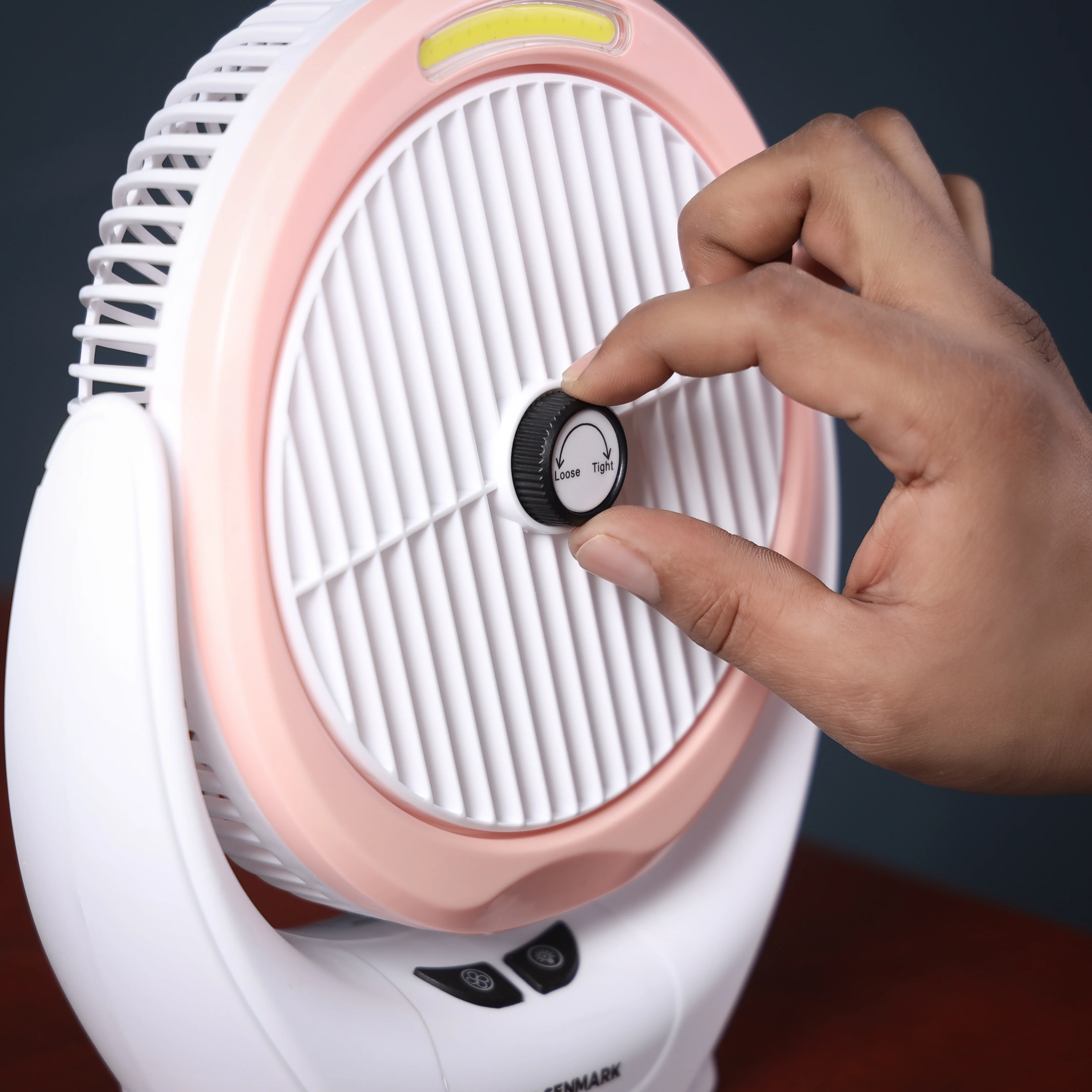 Olsenmark OMF1874 6 Inch Rechargeable Fan| COB Light, Portable USB Desk Fan with 3 Speed Control & Up to 8 Hours Runtime| Energy Efficient Personal Cooling Fan for Home| - Image 3