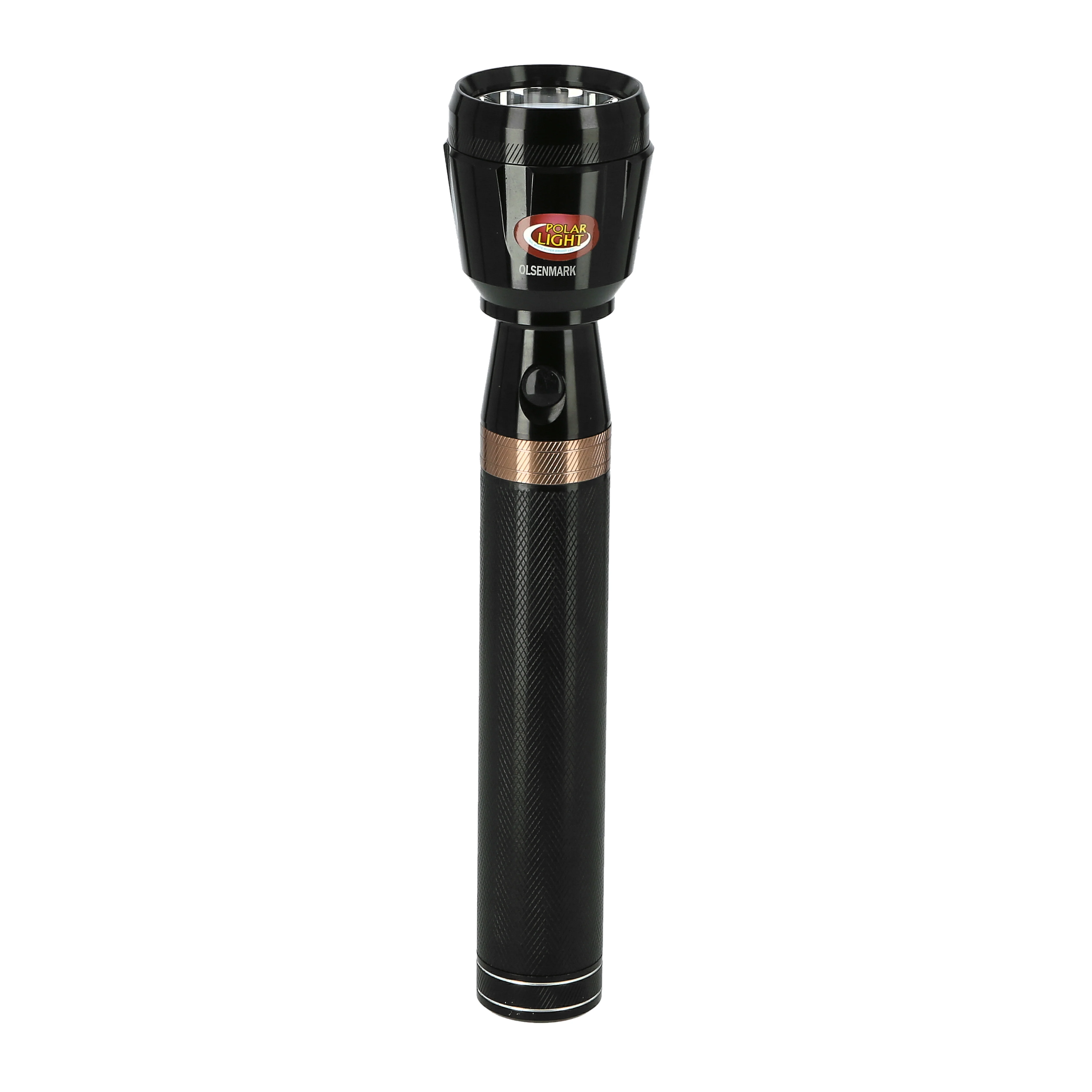 Olsenmark OMFL2571 Rechargeable LED Flashlight| high bright light, durable body design & powerful illumination| long-lasting rechargeable battery for home, emergency use|