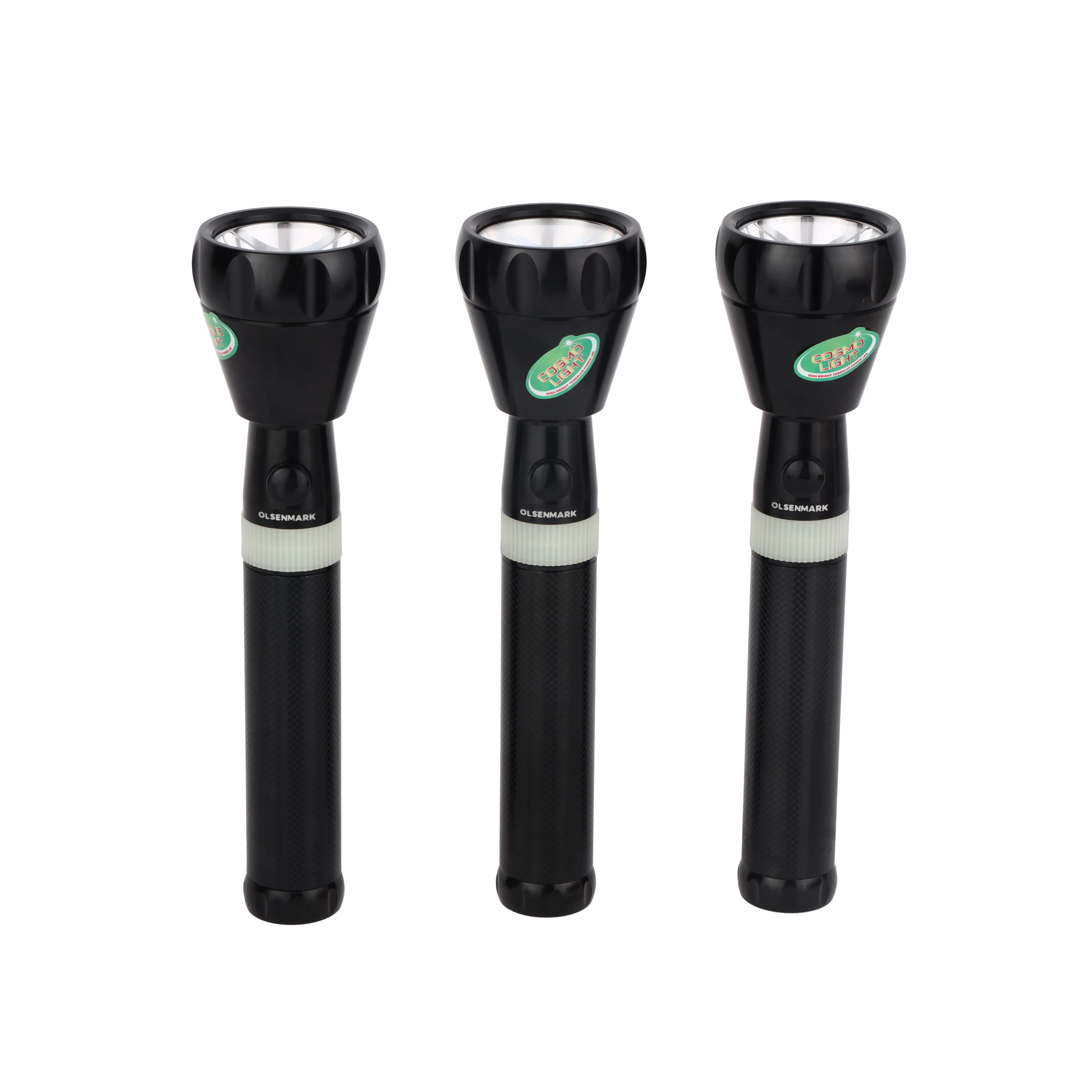 Olsenmark OMFL2589 3-in-1 Rechargeable LED Flashlight| powerful 5W XPG-2 LED, 200–220 lumens brightness & durable aluminum body| and long-lasting 6000mAh lithium battery|