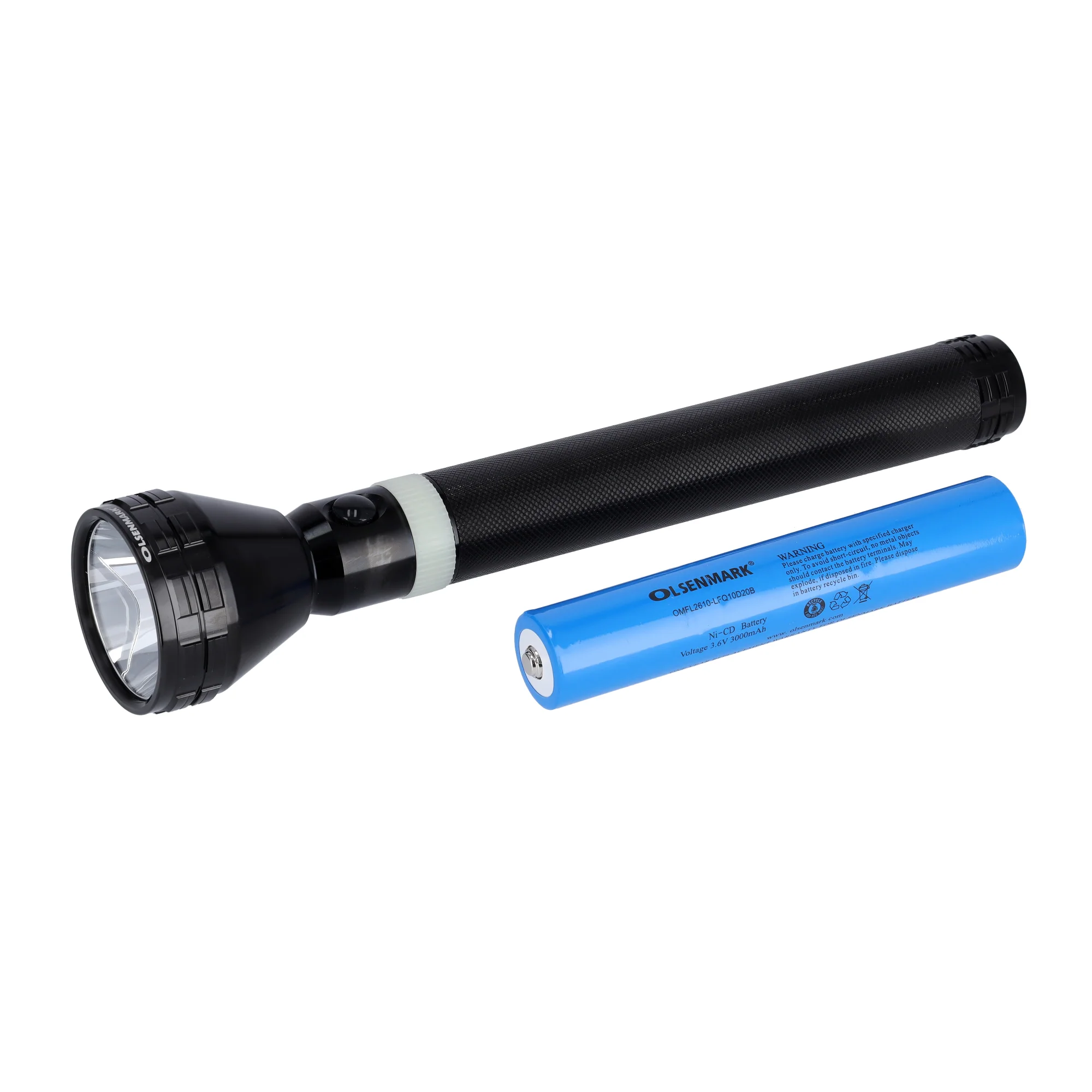 Olsenmark OMFL2610 Rechargeable LED Flashlight| features 10W Cree XPE LED & durable aluminum body| 3.6V 3000mAh Ni-CD battery and 2000m real range for powerful lighting| - Image 5