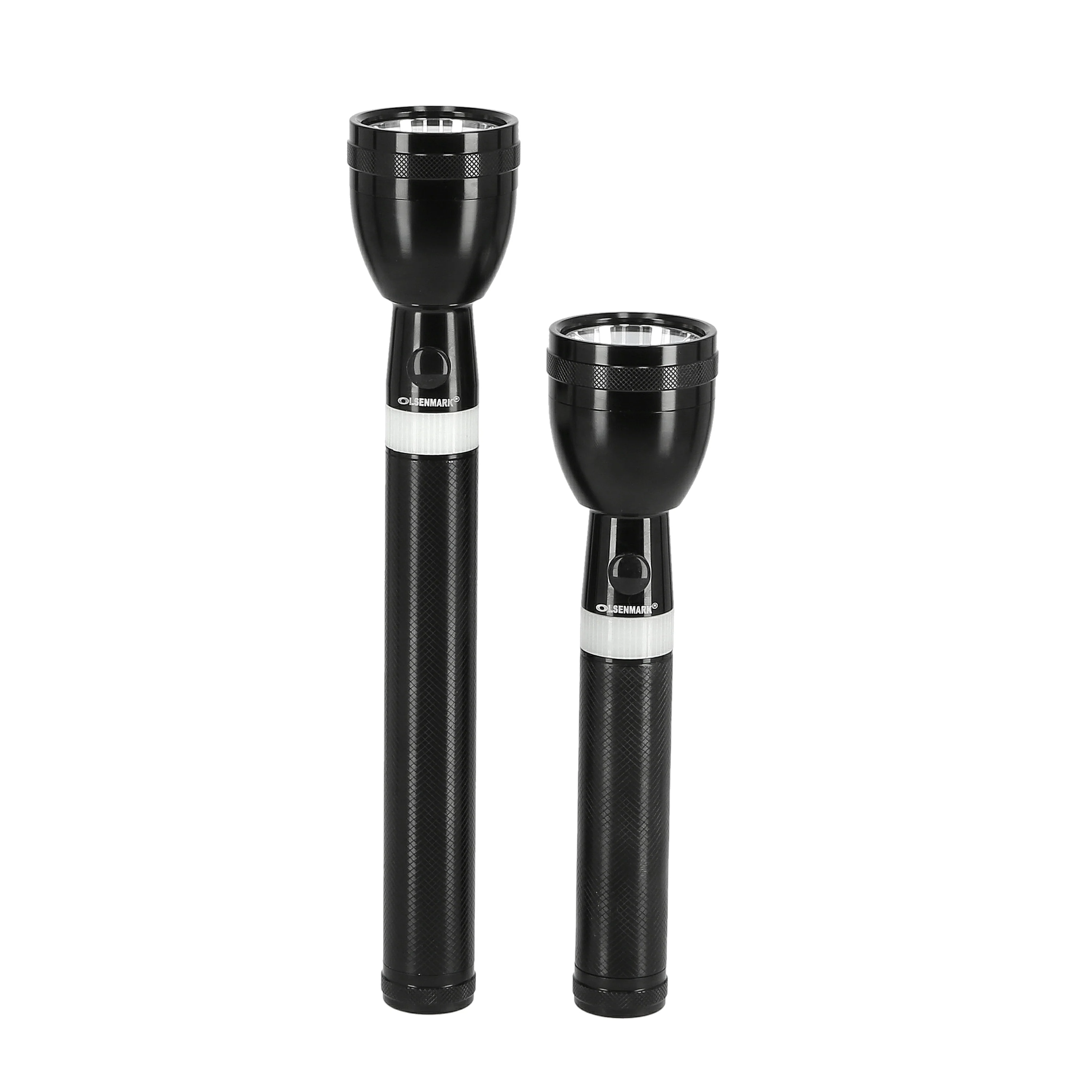 Olsenmark OMFL2758 Rechargeable LED Flashlight| 2-in-1 long range torch & powerful LED beam| rechargeable battery, durable body, multiple light modes & reliable lighting|