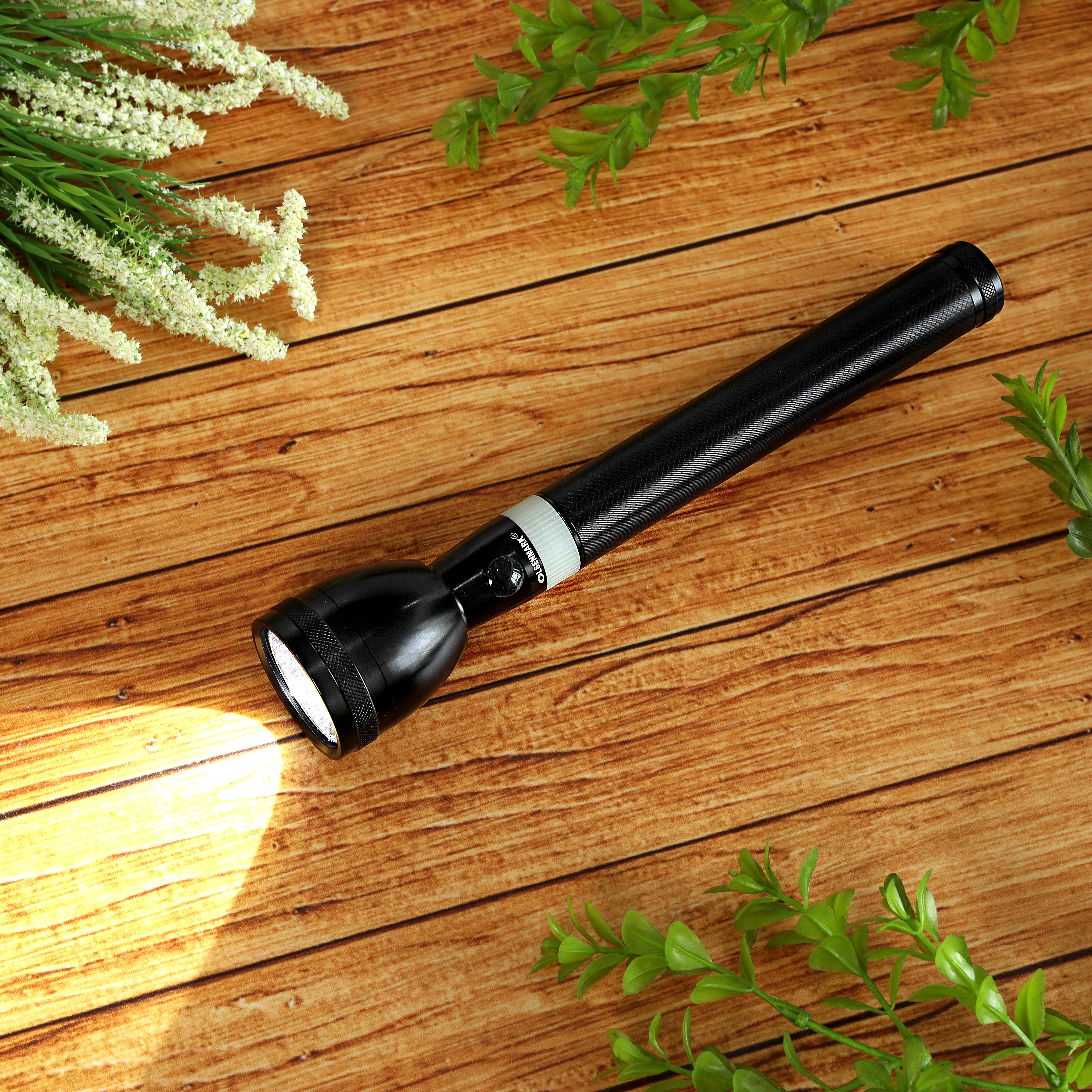 Olsenmark OMFL2758 Rechargeable LED Flashlight| 2-in-1 long range torch & powerful LED beam| rechargeable battery, durable body, multiple light modes & reliable lighting| - Image 5