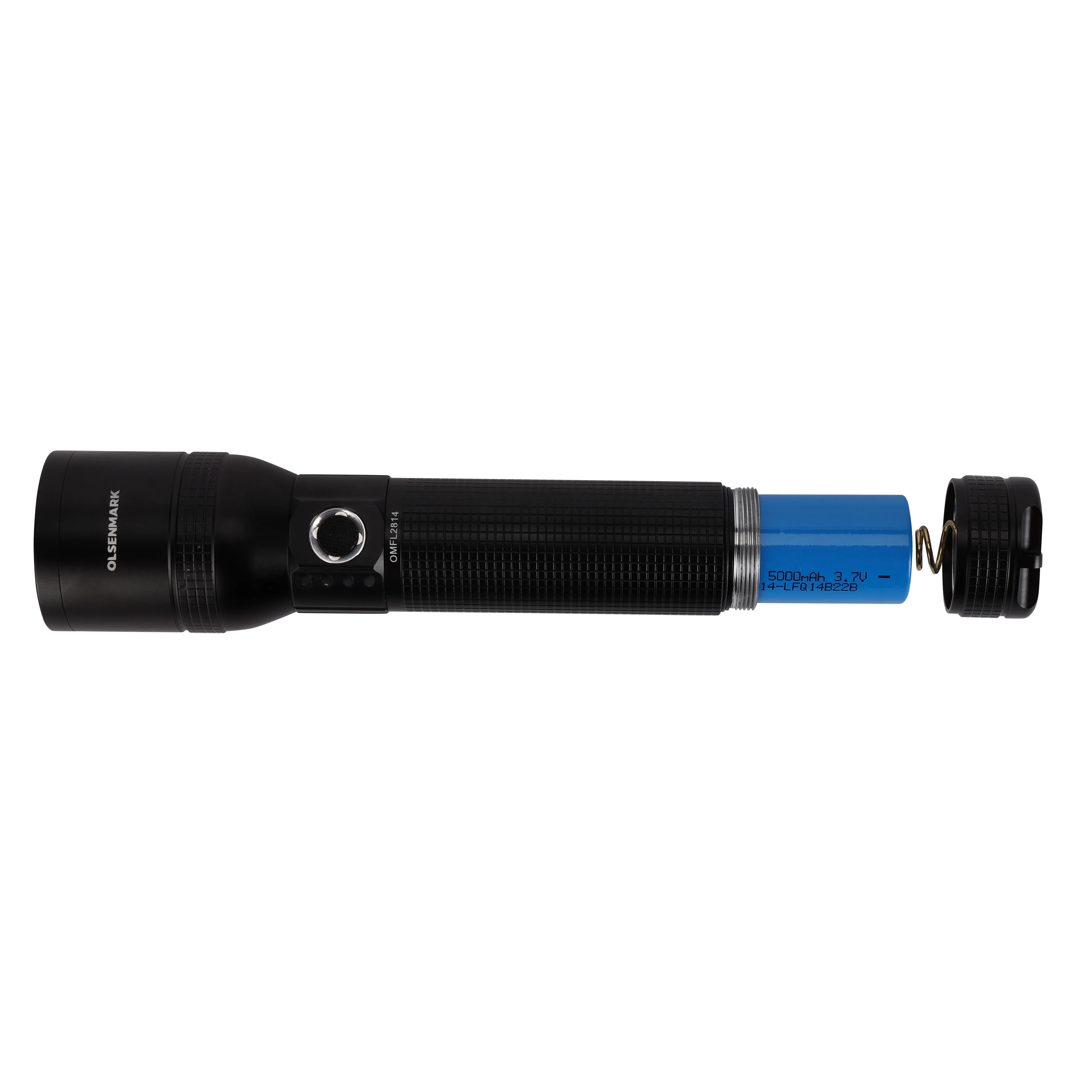 Olsenmark OMFL2814 LED Flashlight| Power Bank features 2500 lumens Cree LED & 5000mAh Li-ion battery| Type-C charging, aircraft aluminum body & multiple lighting modes| - Image 5
