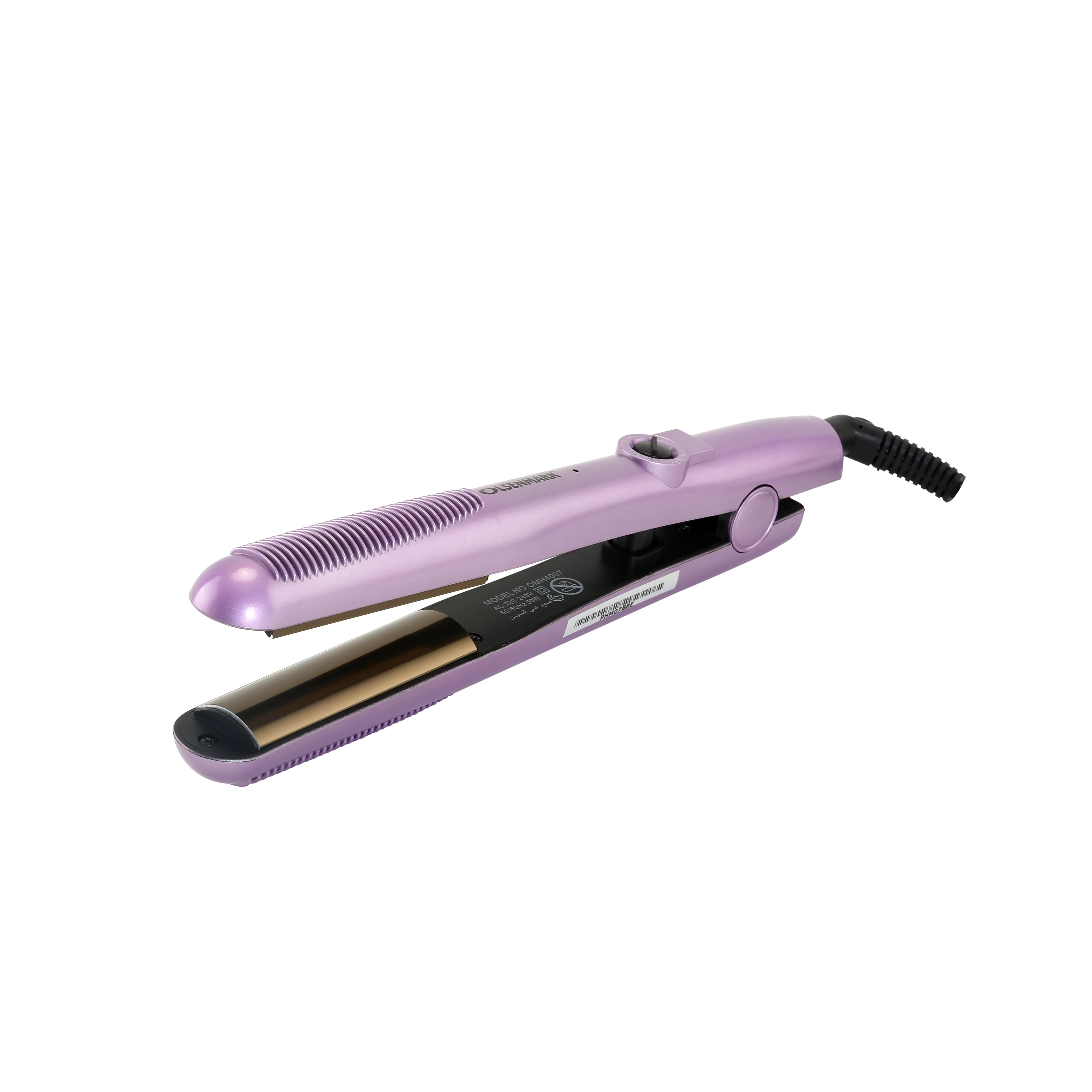 Olsenmark OMH4007 2 in 1 Hair Straightener | for smooth styling & easy use, featuring ergonomic grip| compact and Lightweight design, fast heating performance|