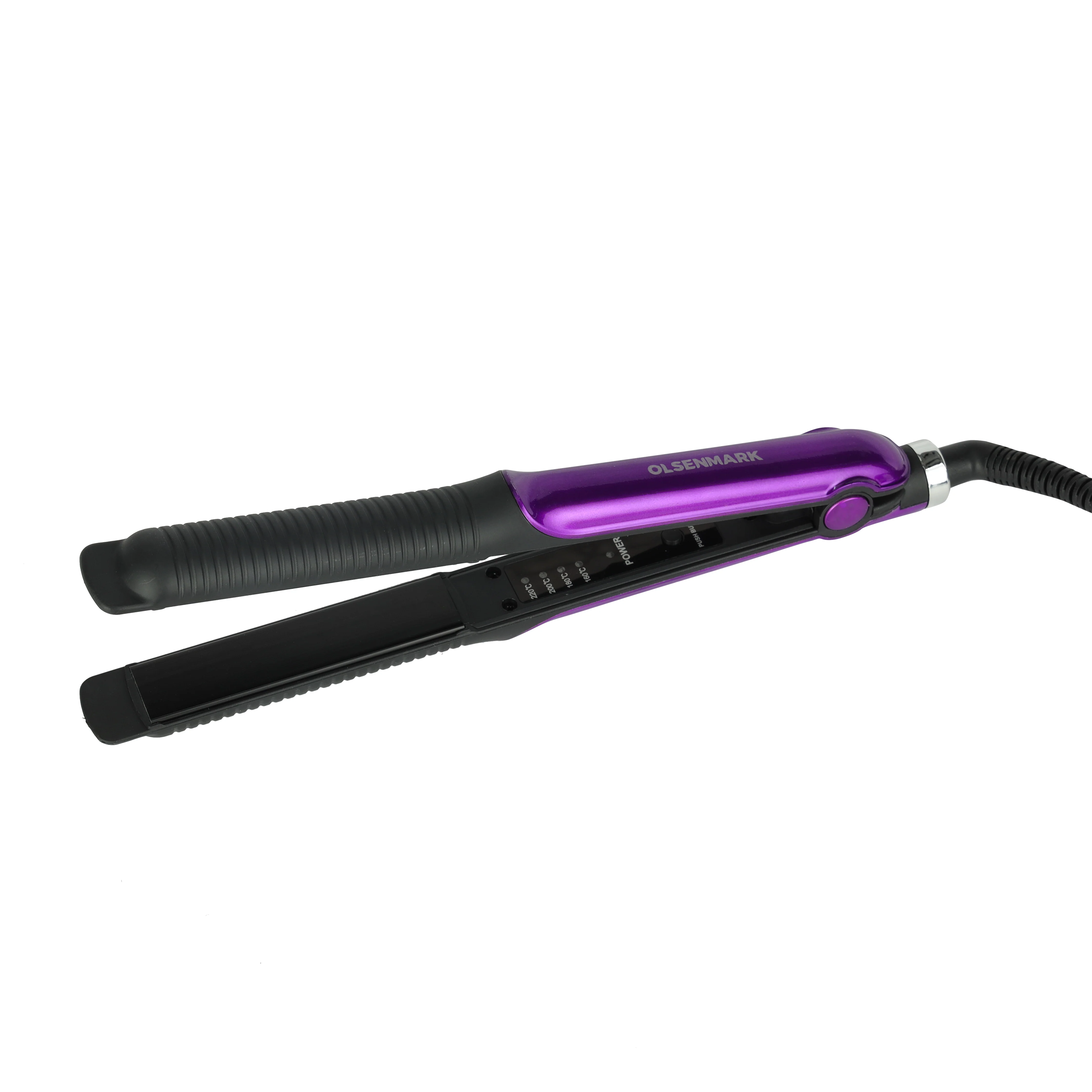 Olsenmark OMH4031 Ceramic Hair Straightener| 220°C High Temperature, PTC Heating Element & Ceramic Tourmaline Coating Plates| 360° Swivel Cord for Smooth Hair Styling|