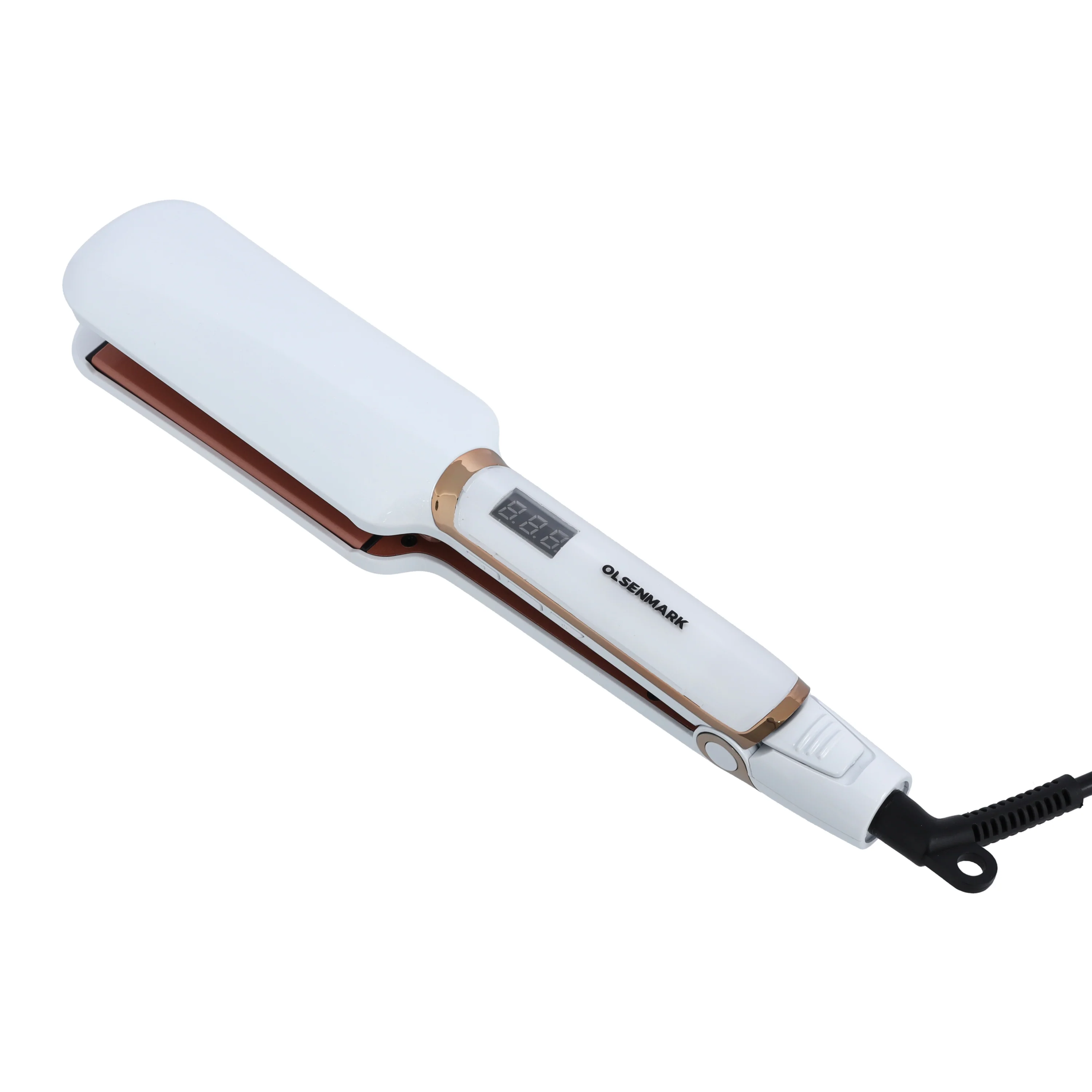 Olsenmark OMH4089 Wide Plate Hair Straightener| LED display, digital temperature control 120°C–200°C| infrared light technology and fast PTC heating for smooth styling|